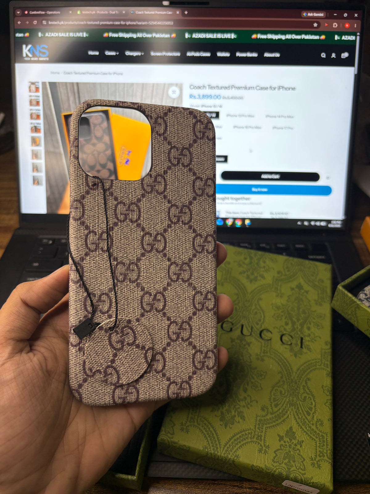 Gucci Textured Premium Case for iPhone