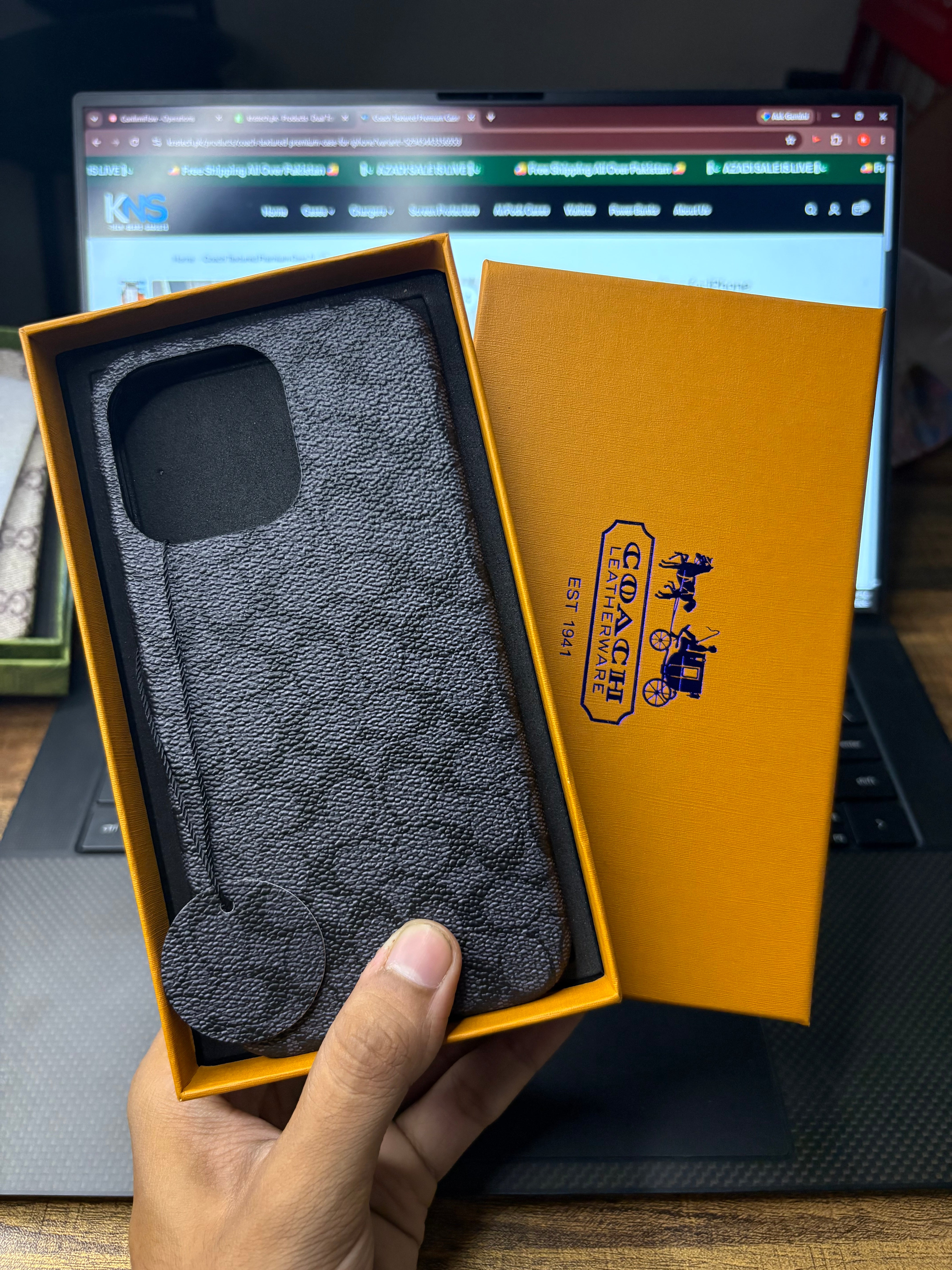 Coach Textured Premium Case for iPhone