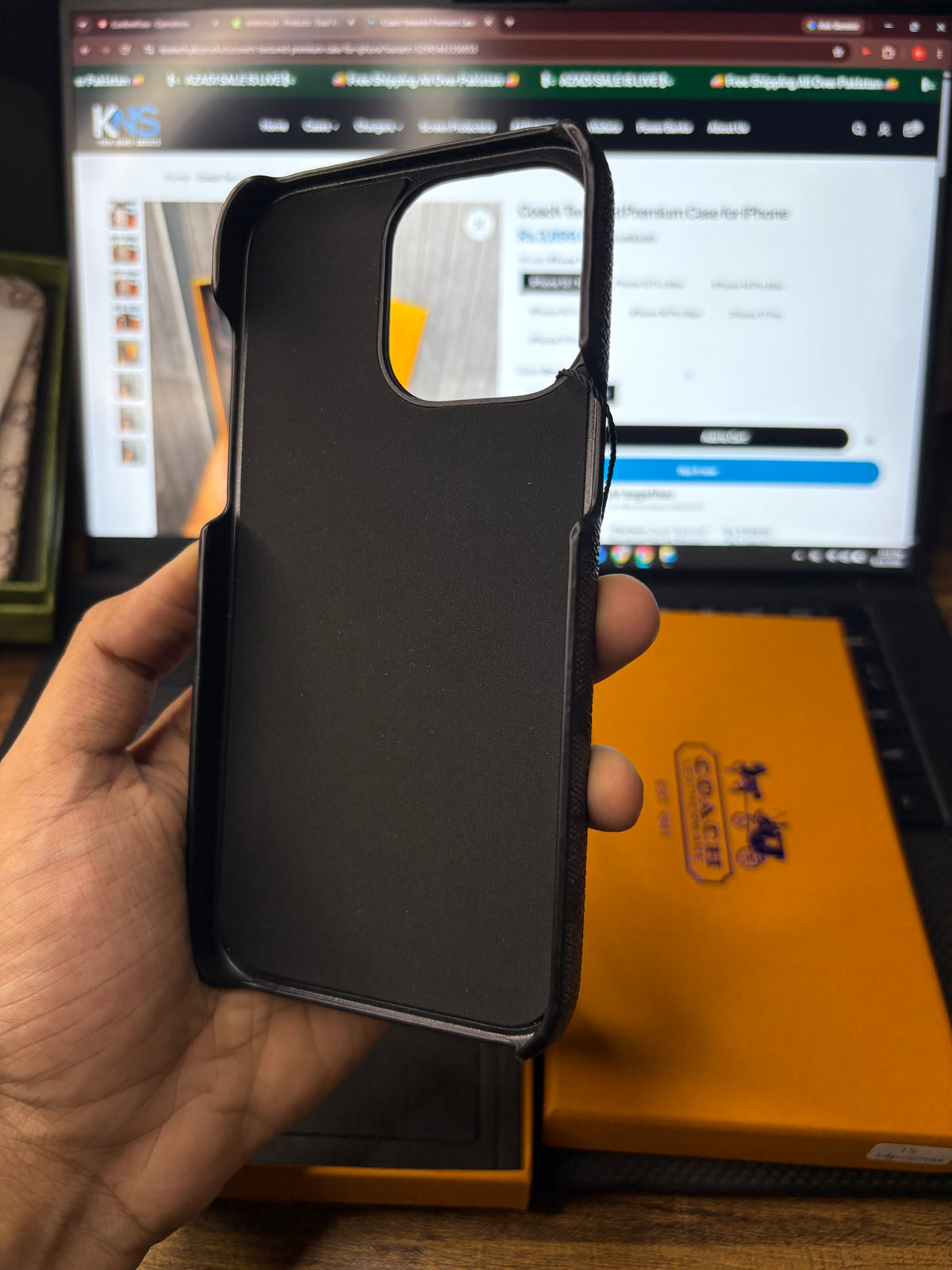 Coach Textured Premium Case for iPhone