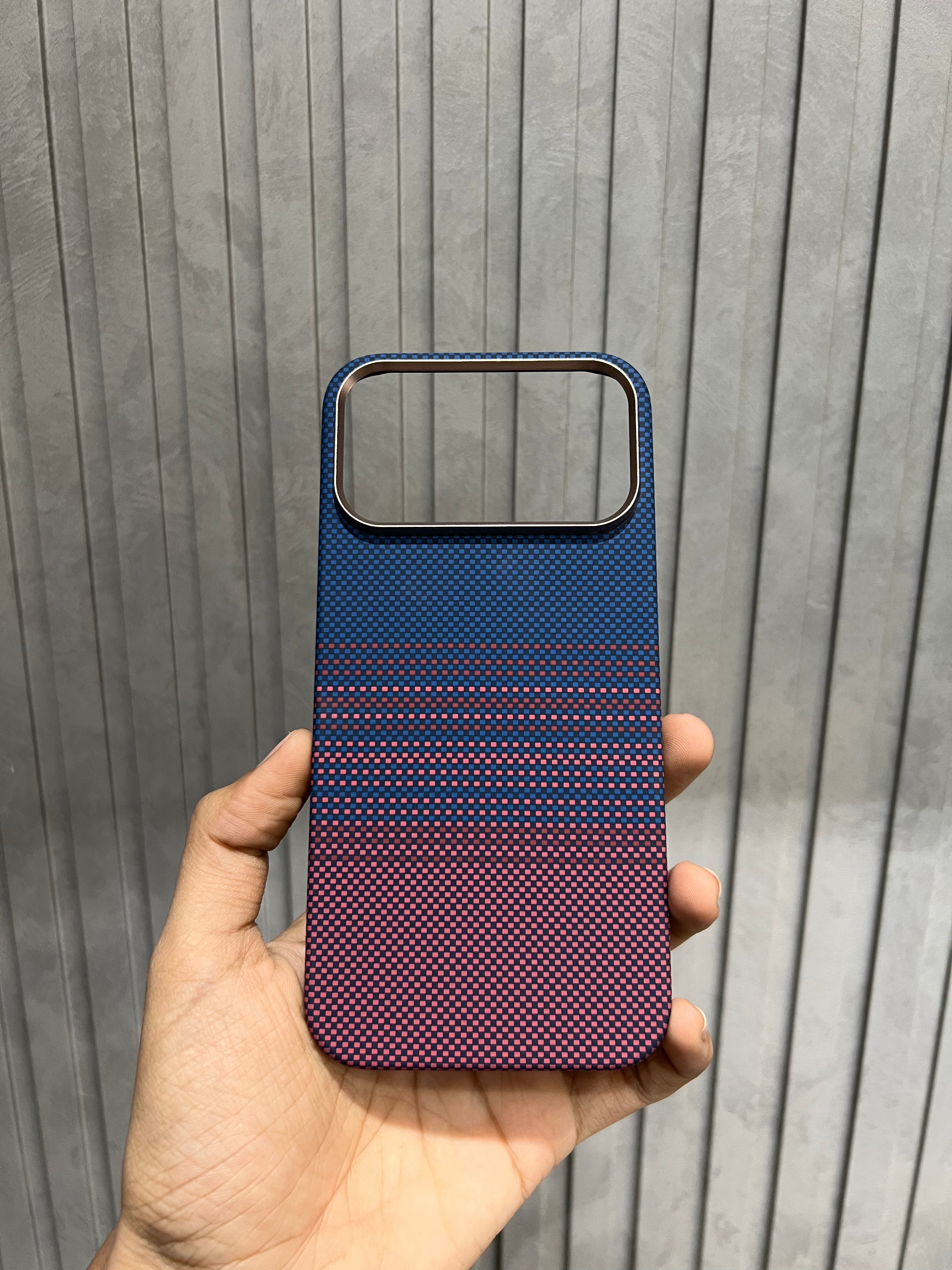 iPhone 17 Pro Pitaka - Knit Wear Case - Rainbow Sunset