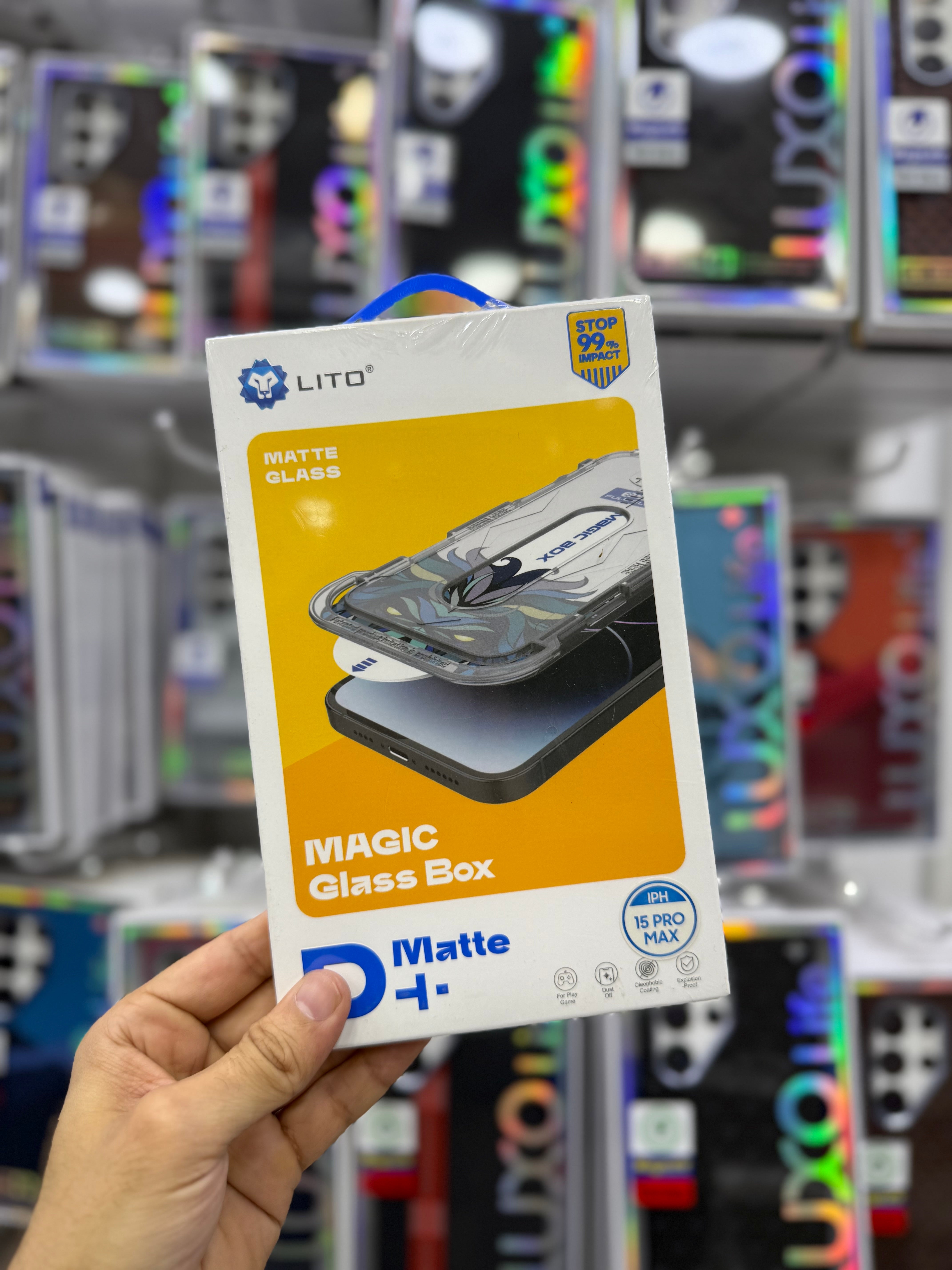 Lito Magic Glass Box Matte Screen Protector - 13 Pro Max to 17 Pro Max