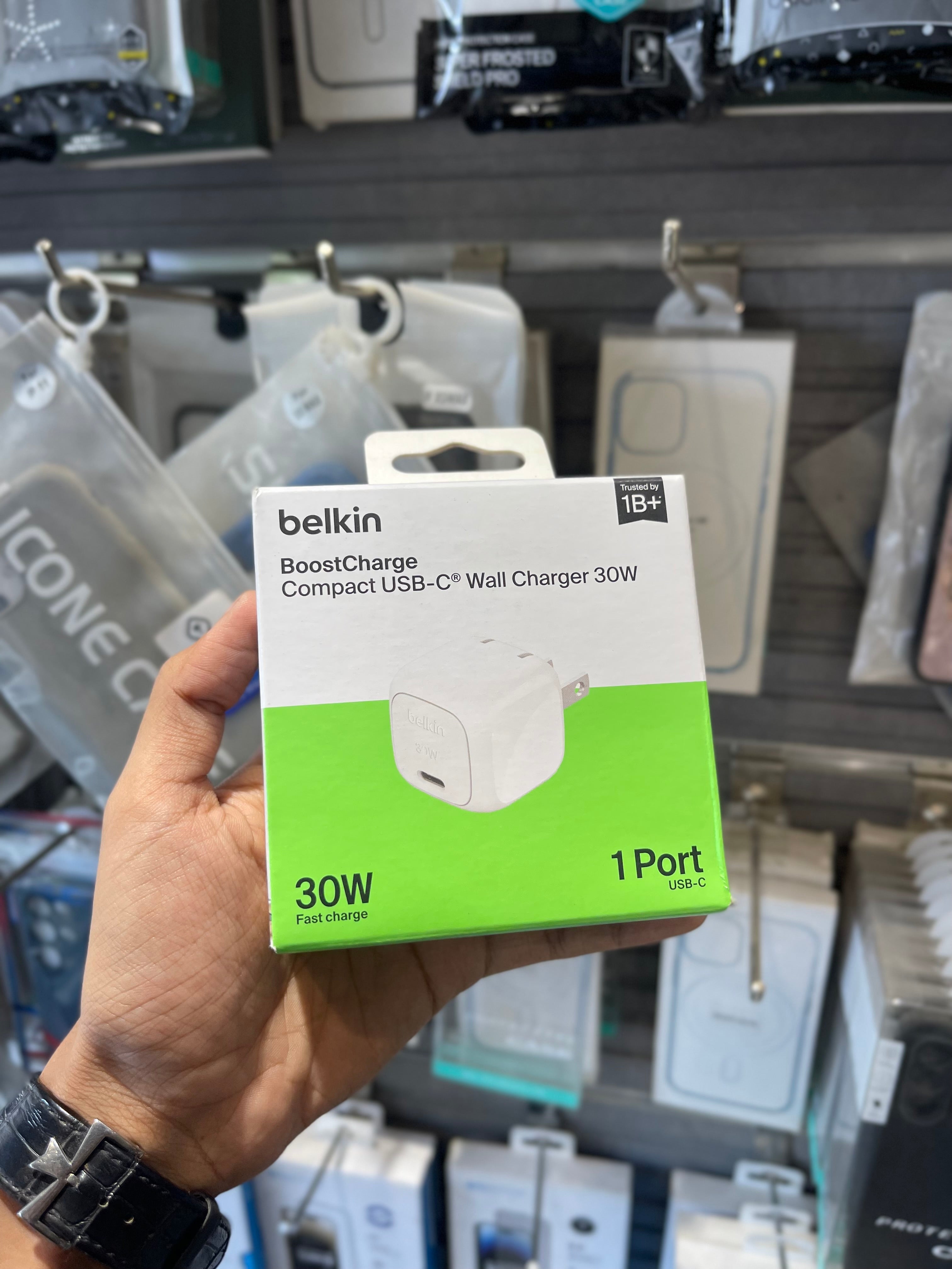 Belkin Boost Charge Compact USB-C Wall Charger (30W) – Fast, Safe, Travel-Ready