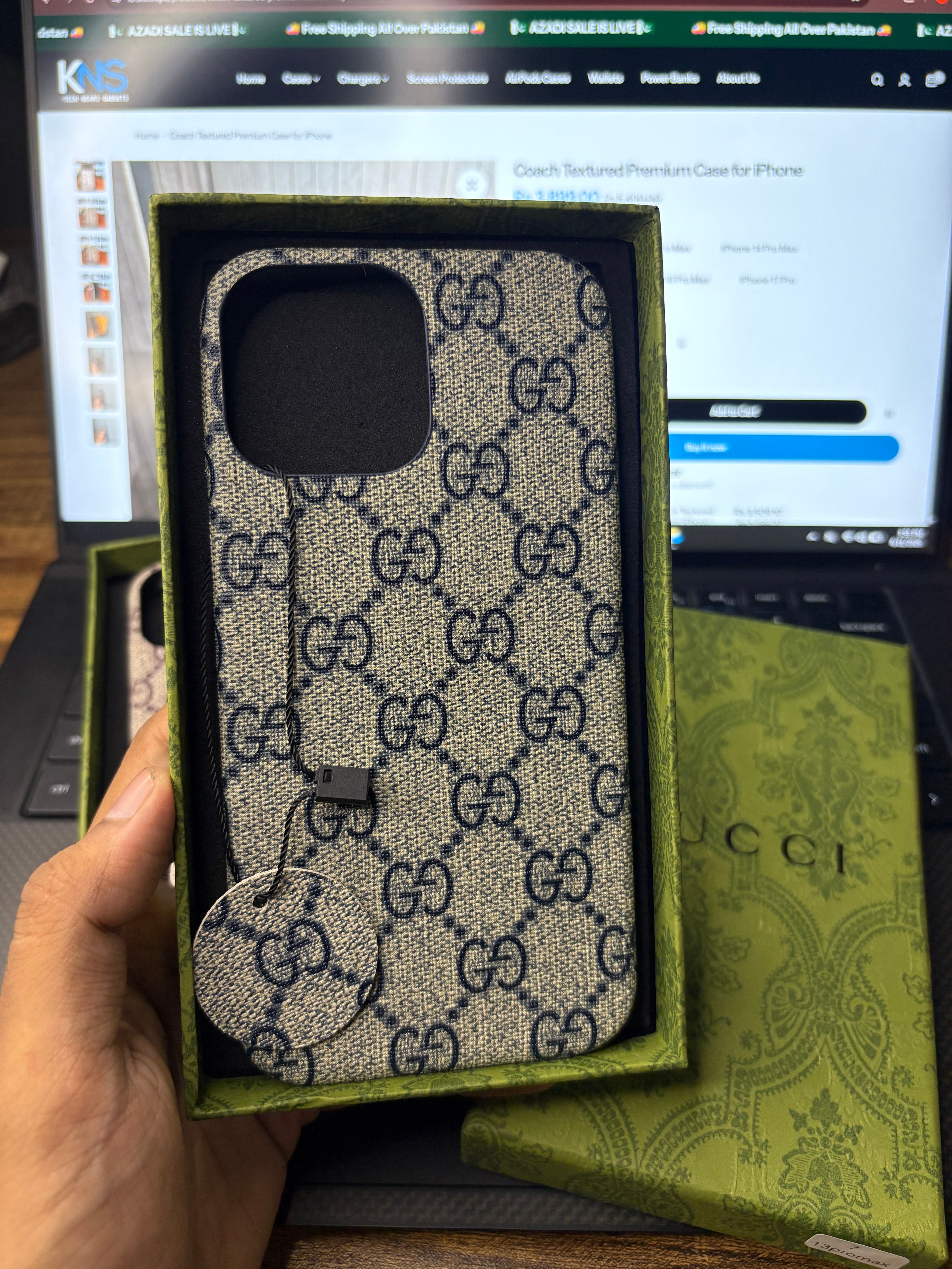 Gucci Textured Premium Case for iPhone