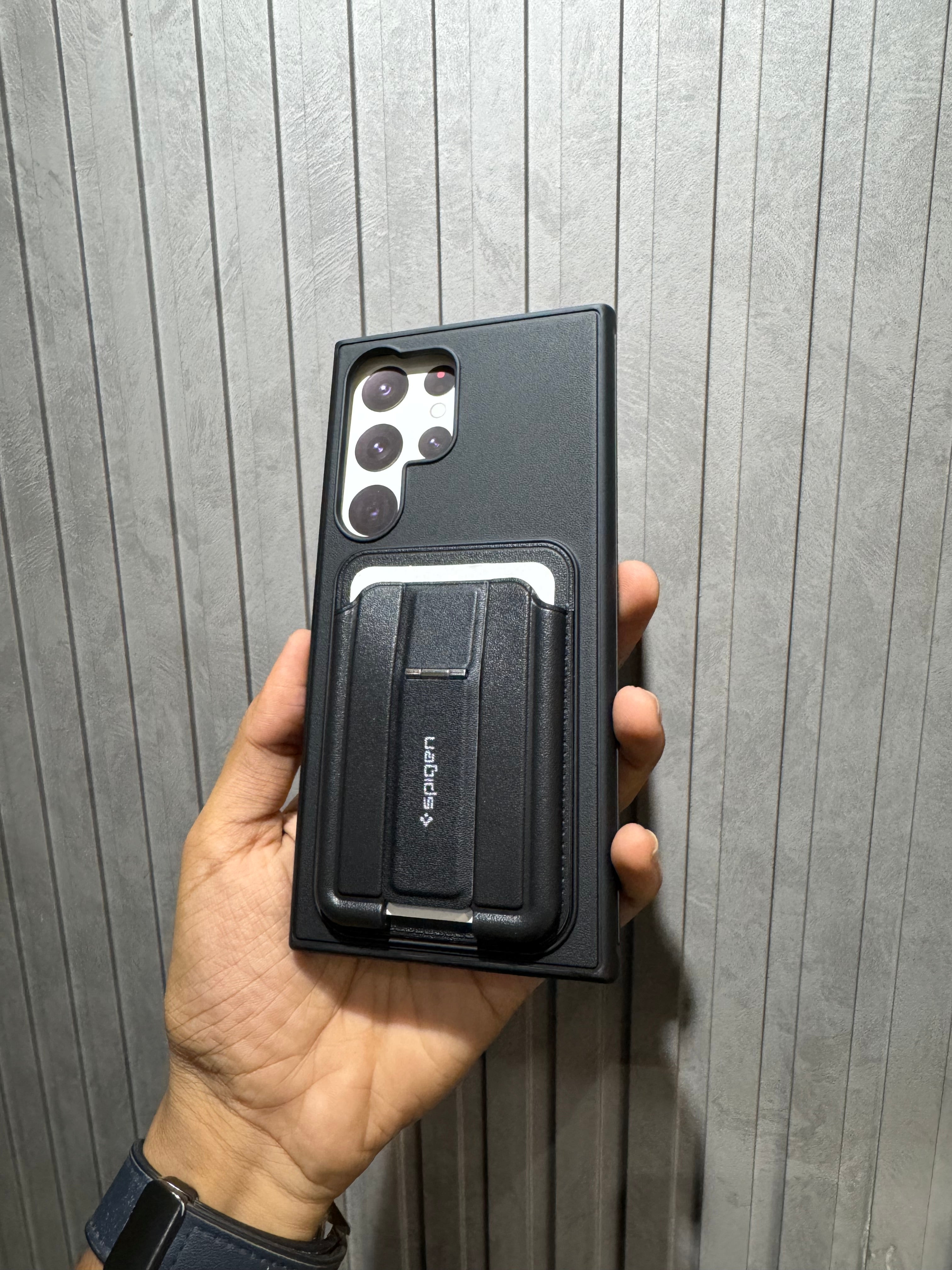 Spigen 3 in 1 Phone Case - Built in Card Holder & Phone Stand Case