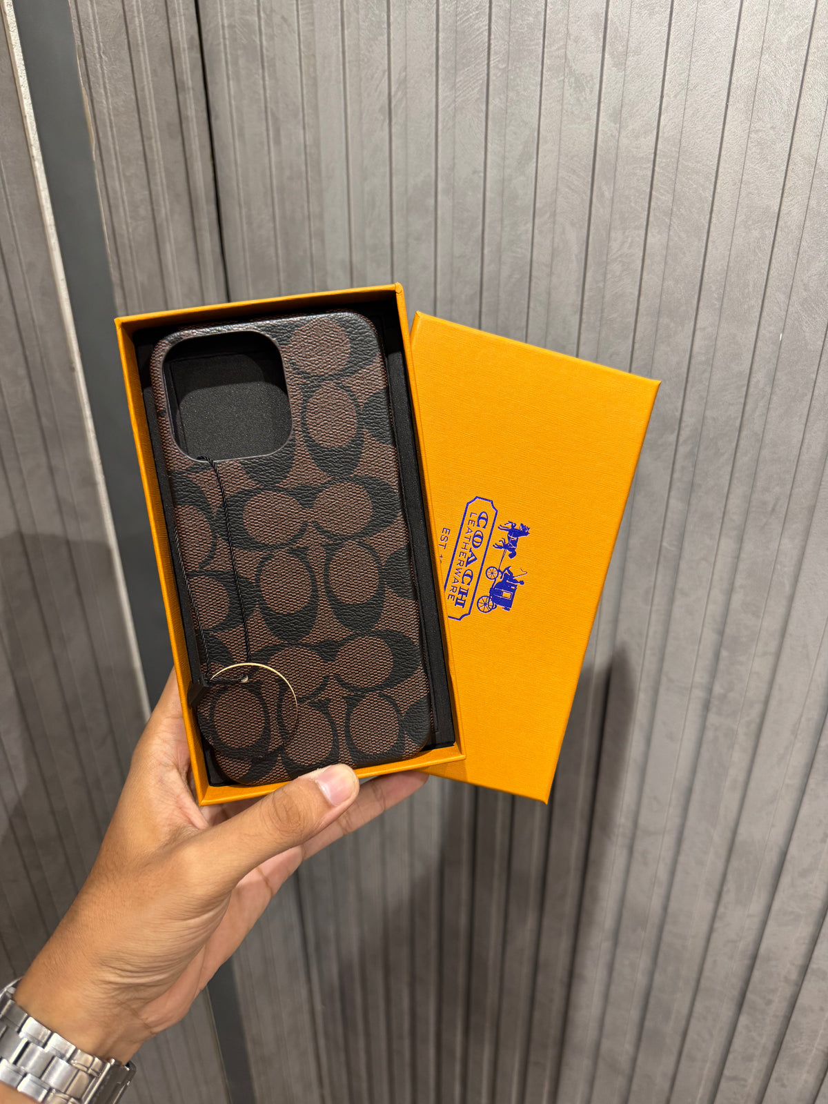 Coach Textured Premium Case for iPhone