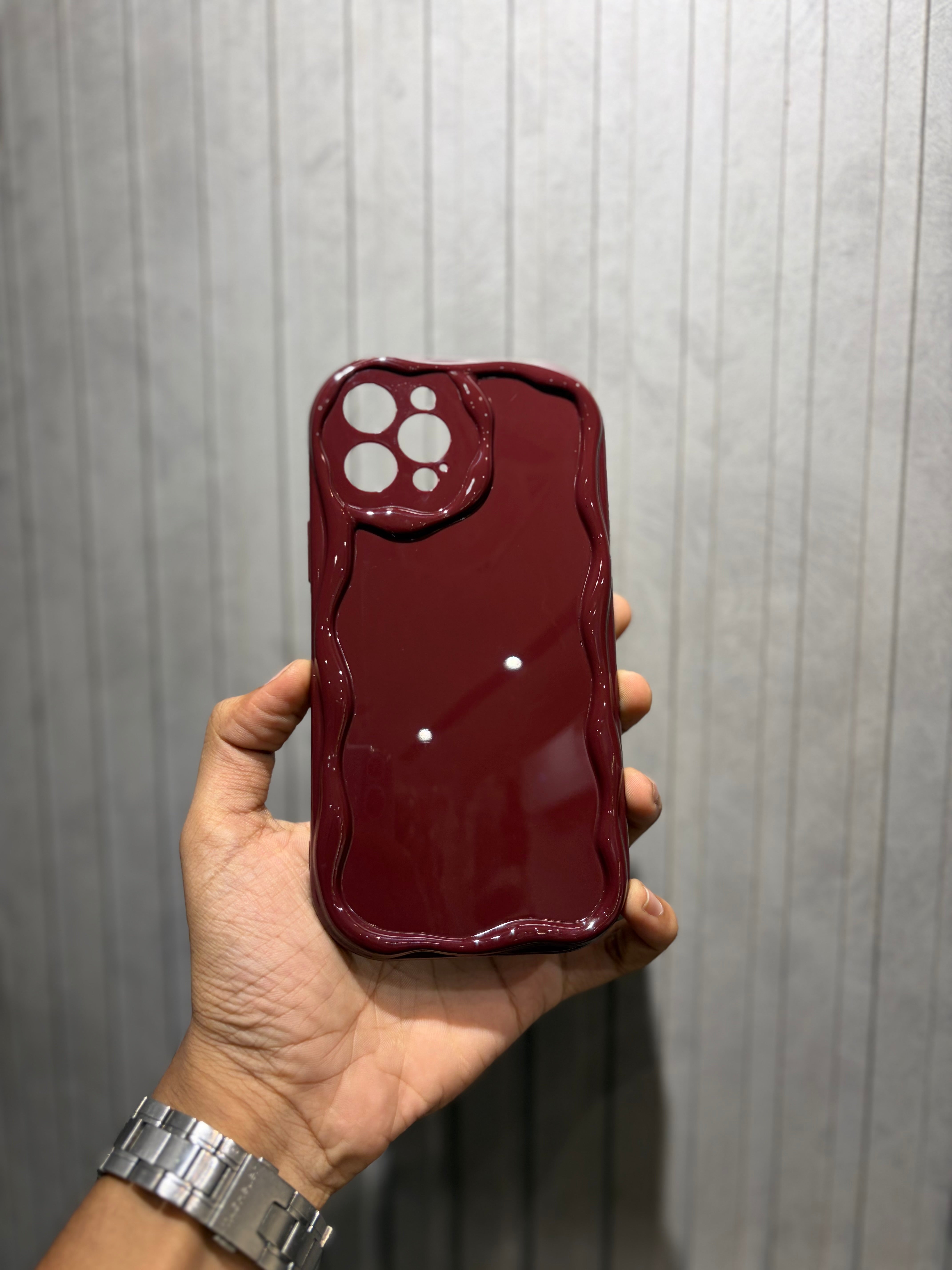 Wavy Cherry Soft Case with Camera Protection - Girls Collection