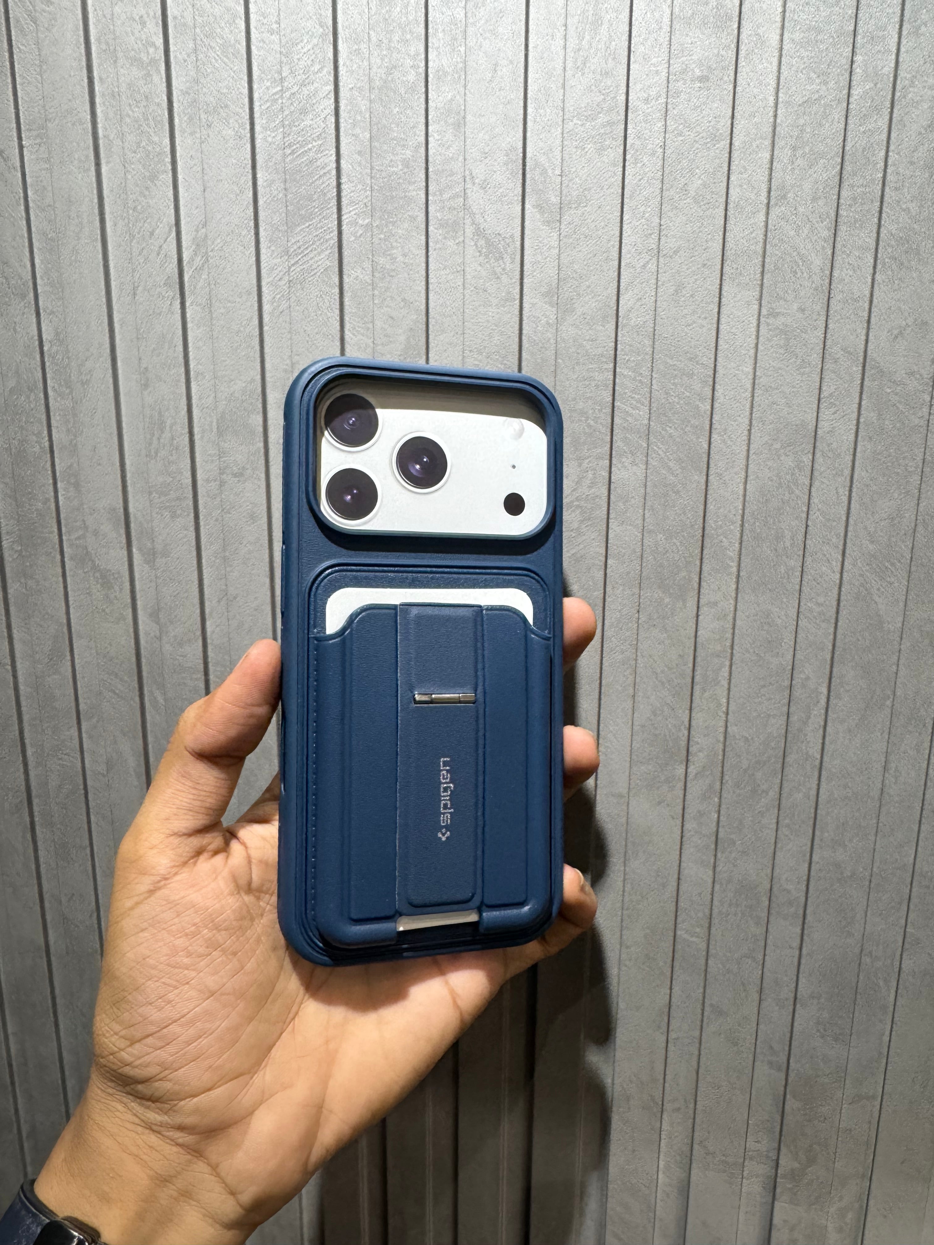 Spigen 3 in 1 Phone Case - Built in Card Holder & Phone Stand Case