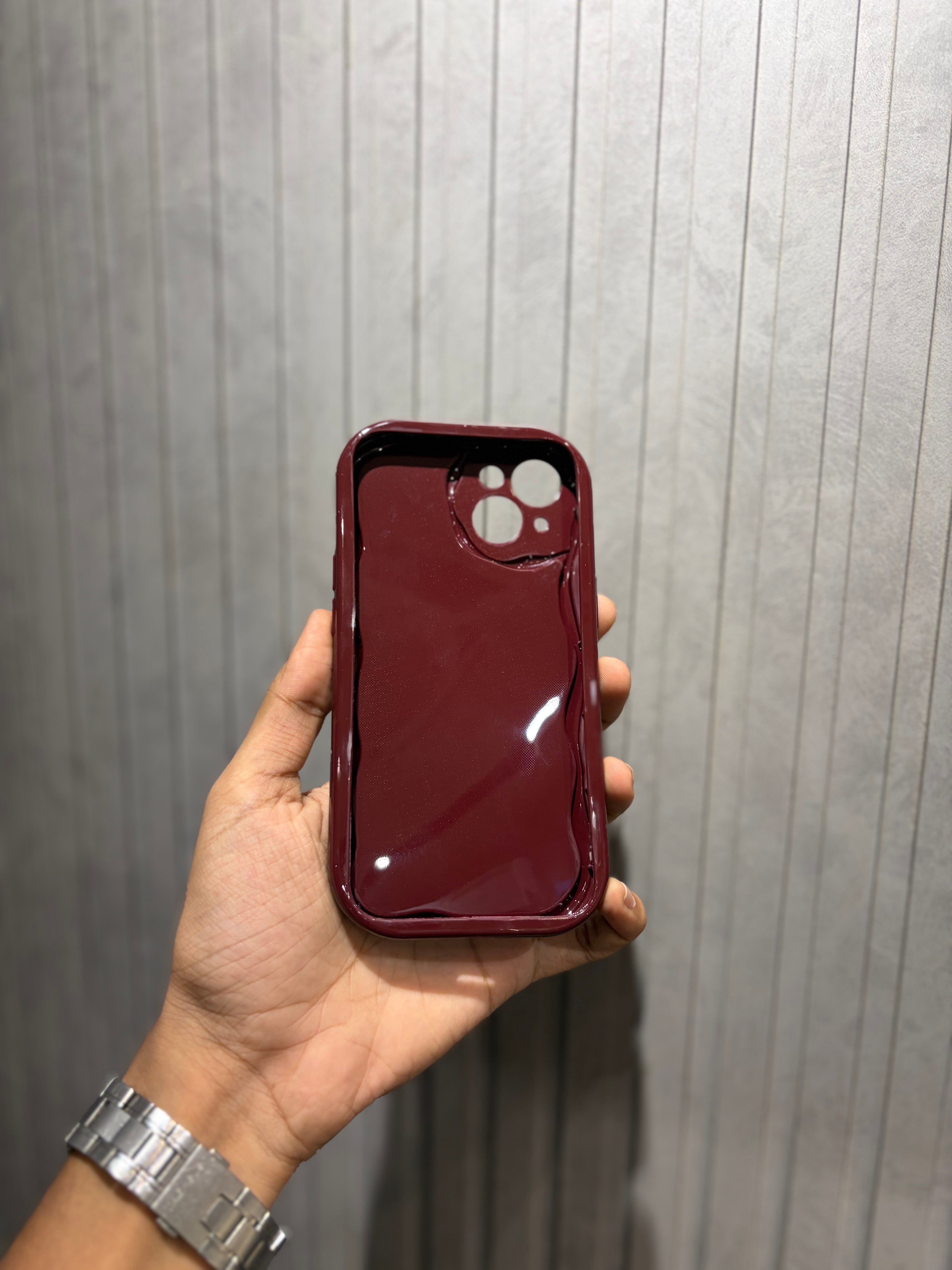 Wavy Cherry Soft Case with Camera Protection - Girls Collection