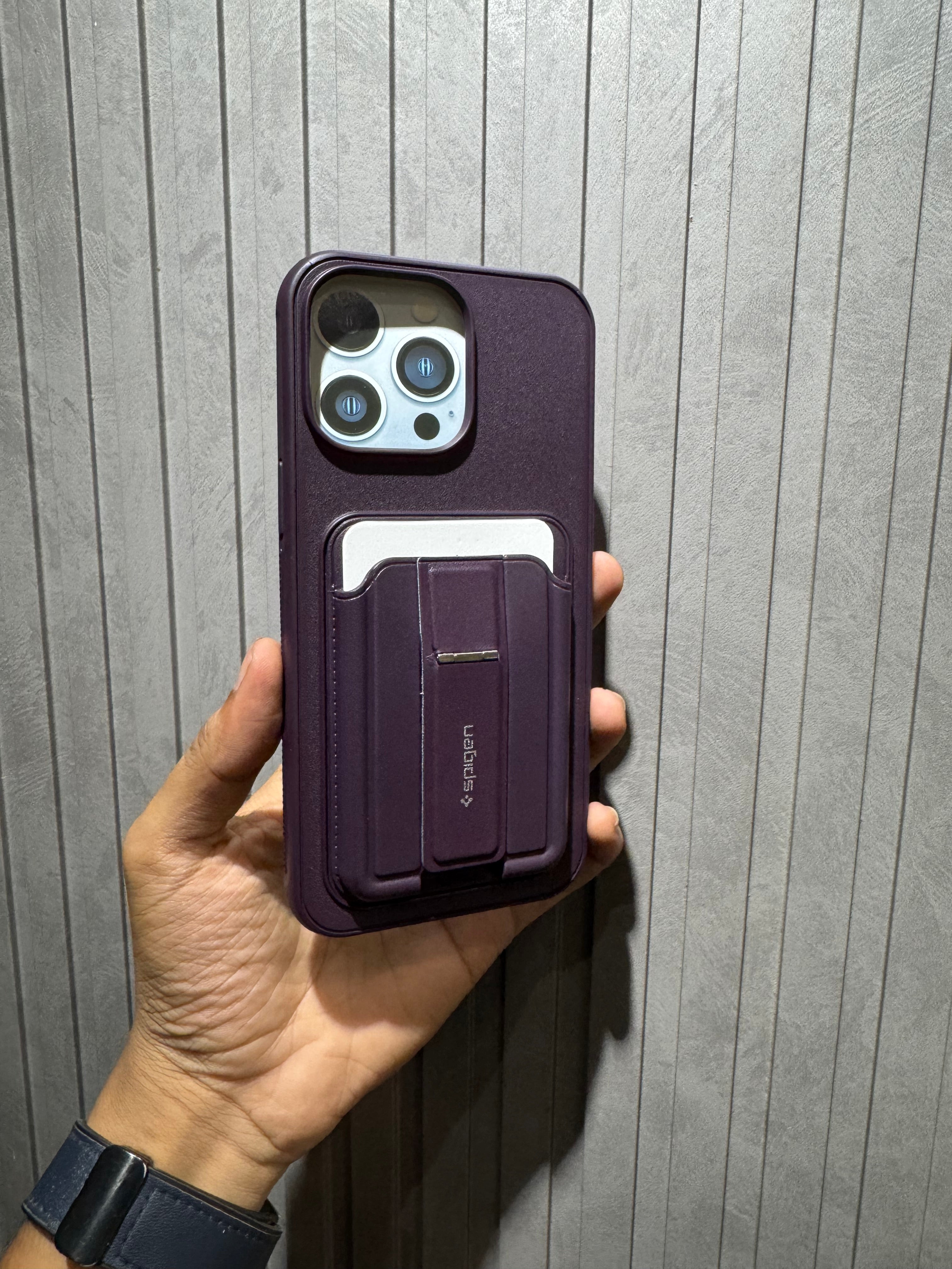 Spigen 3 in 1 Phone Case - Built in Card Holder & Phone Stand Case