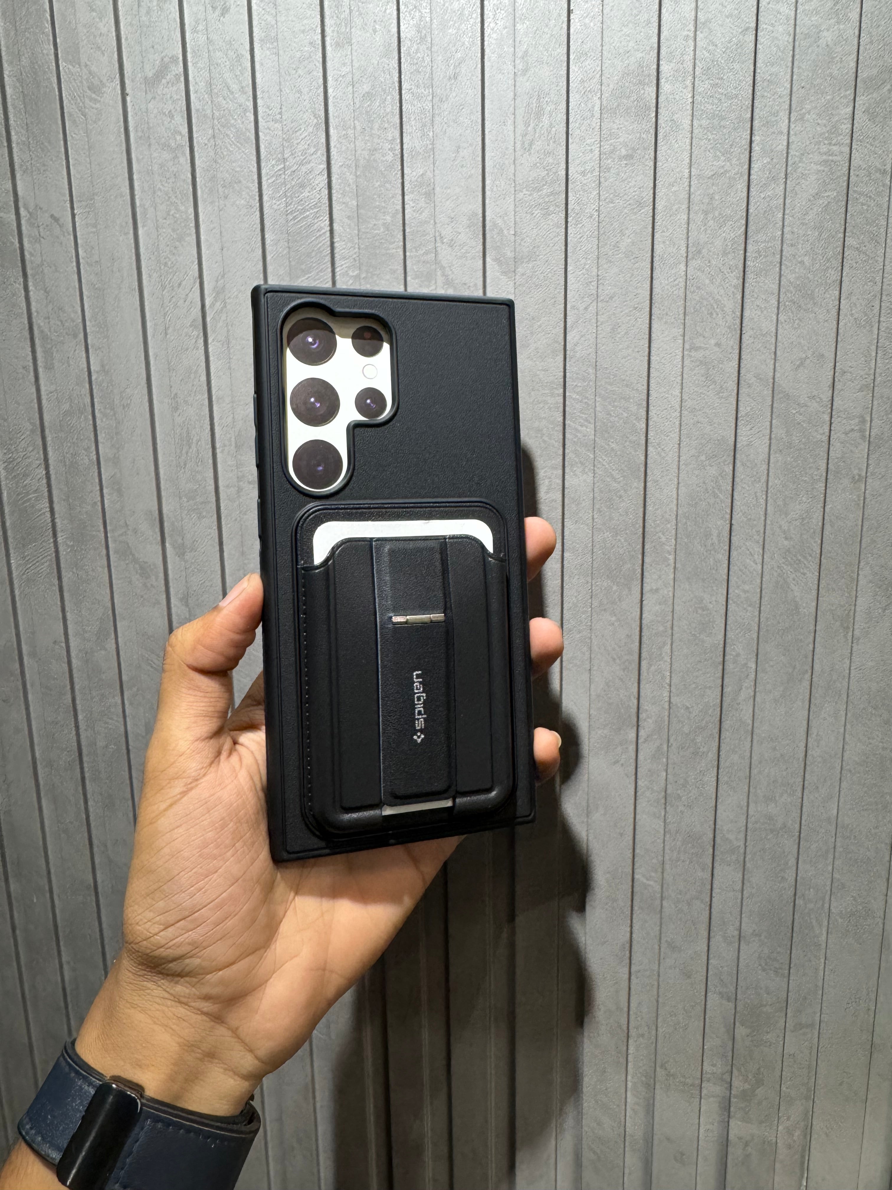 Spigen 3 in 1 Phone Case - Built in Card Holder & Phone Stand Case