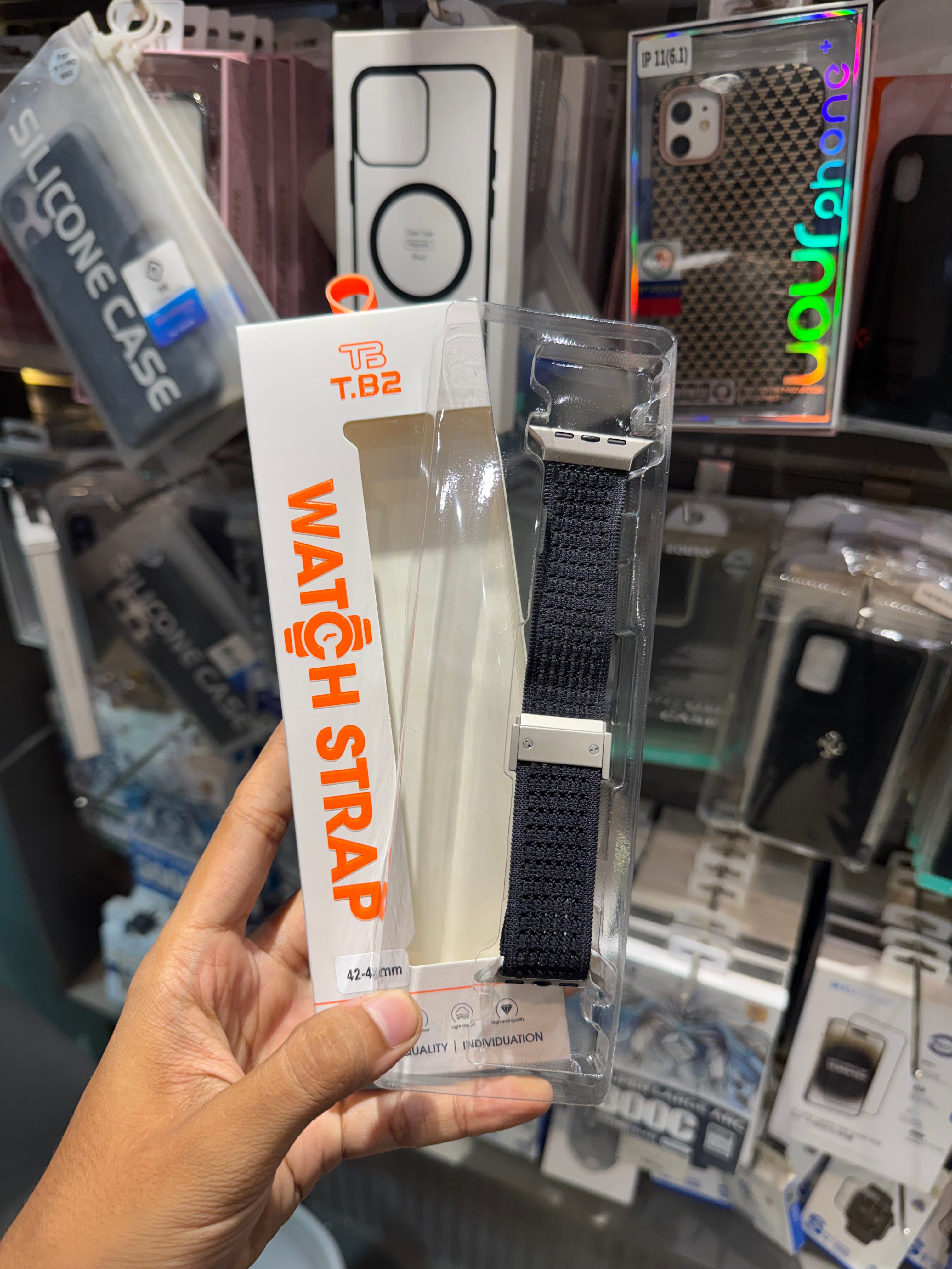 Elastic Nylon Dotted Band with Magnegtic Lock Strap for Apple Watch