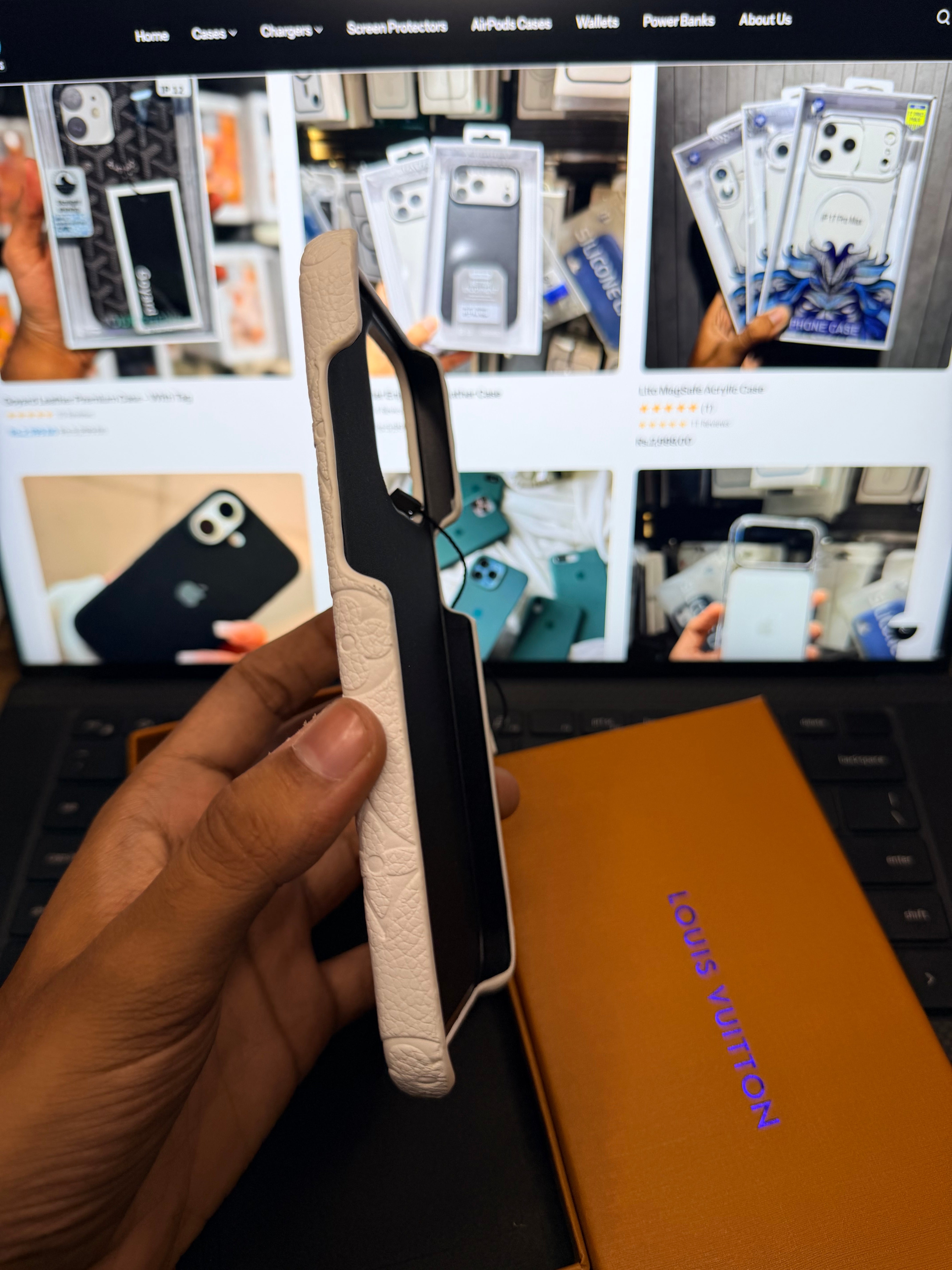 LV  Embosed Premium Case for iPhone