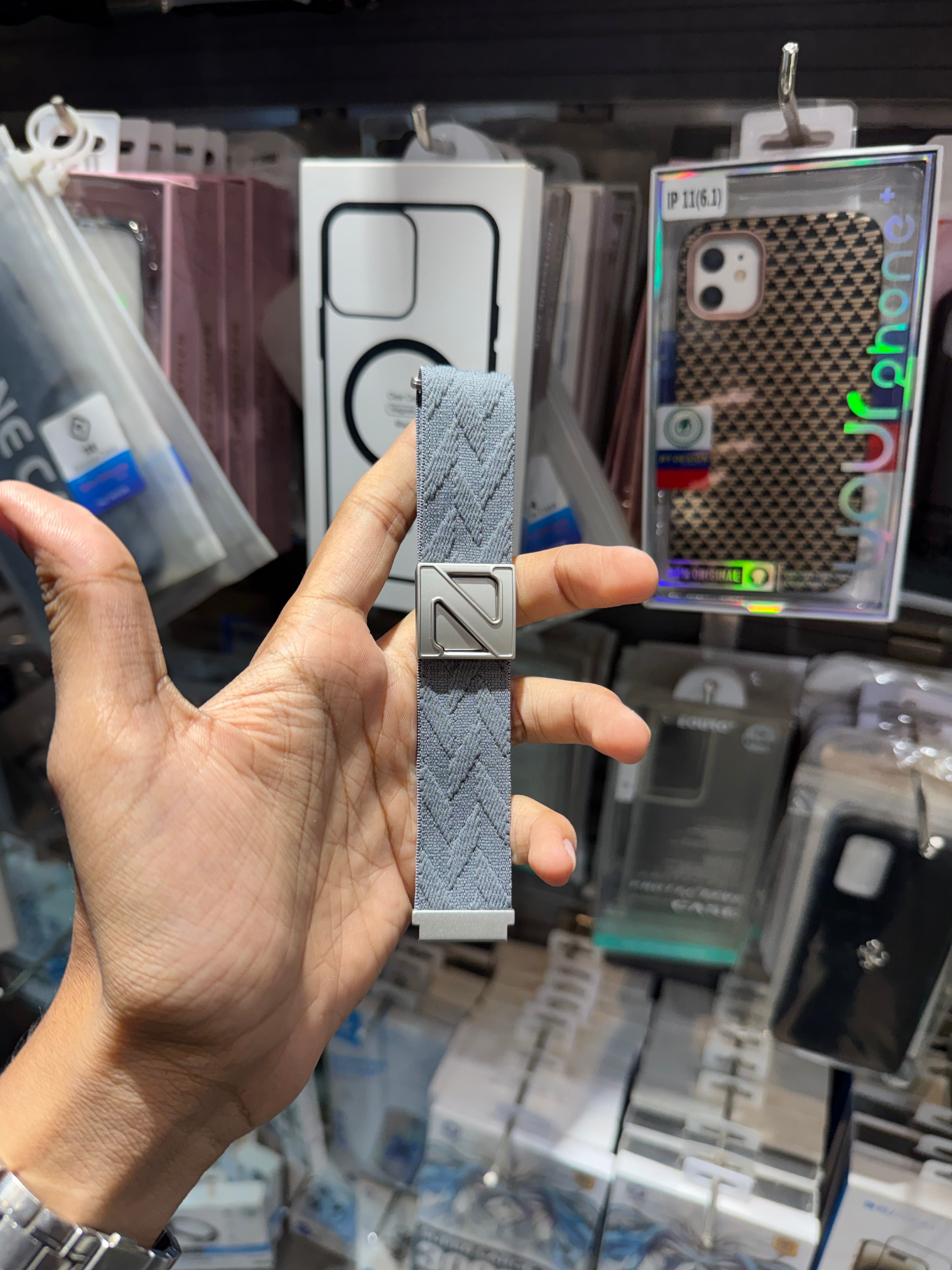 Elastic Nylon Stitching Band with Magnegtic Lock Strap for Apple Watch