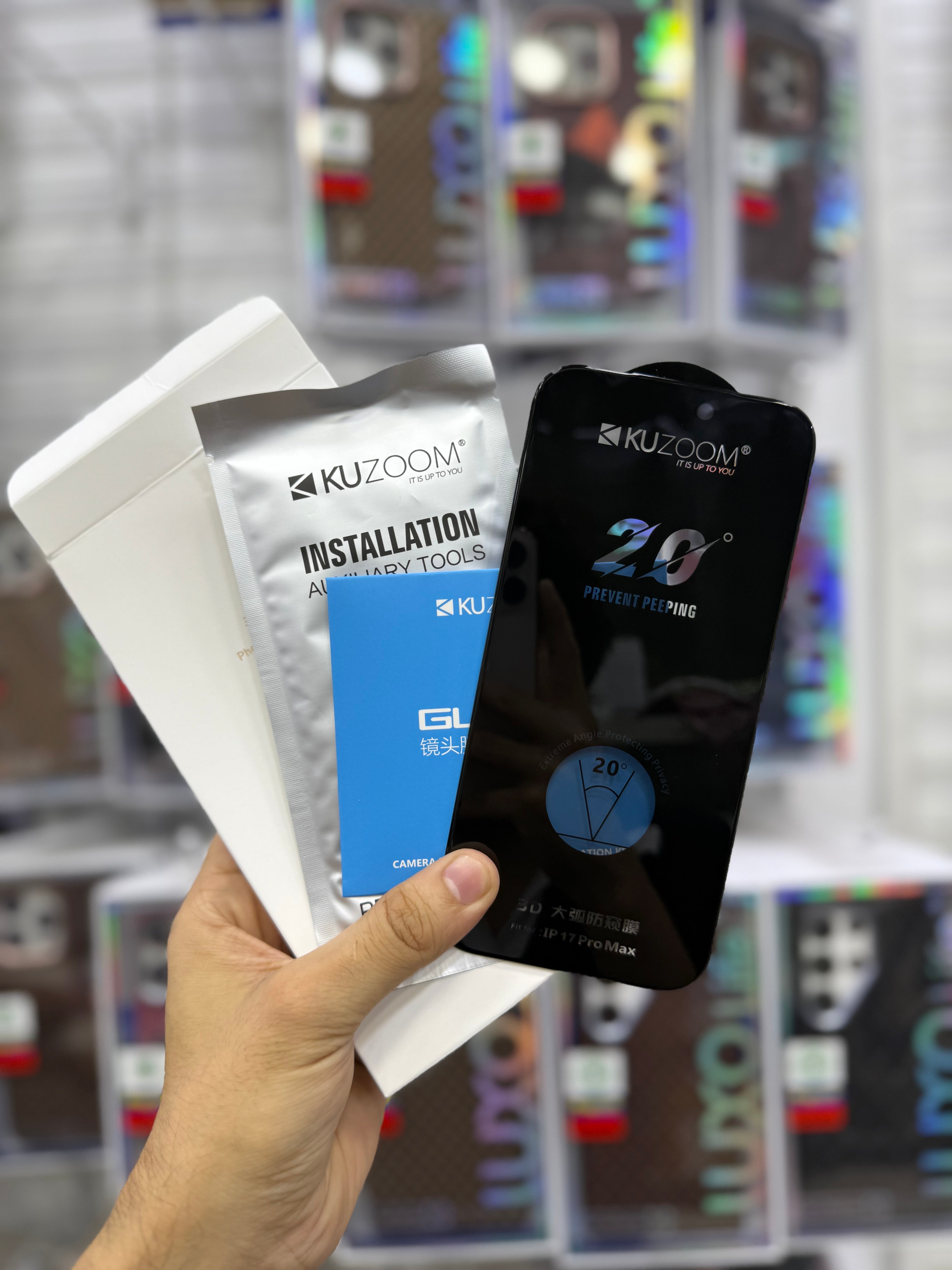 Kuzoom 3 in 1 Set (Phone Case/Screen Protector/Camera Lens Protectors) - 17 Pro Max