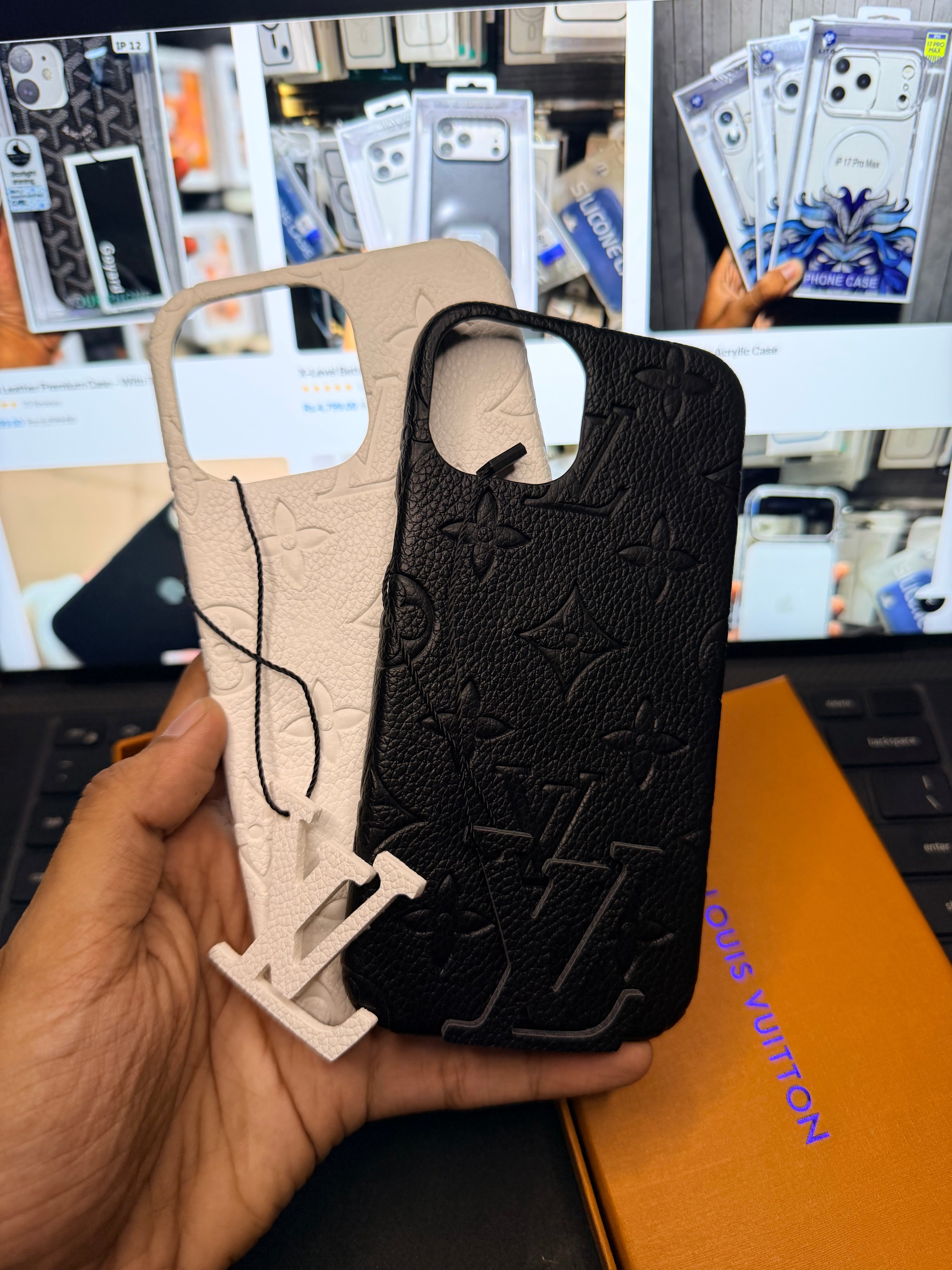 LV  Embosed Premium Case for iPhone