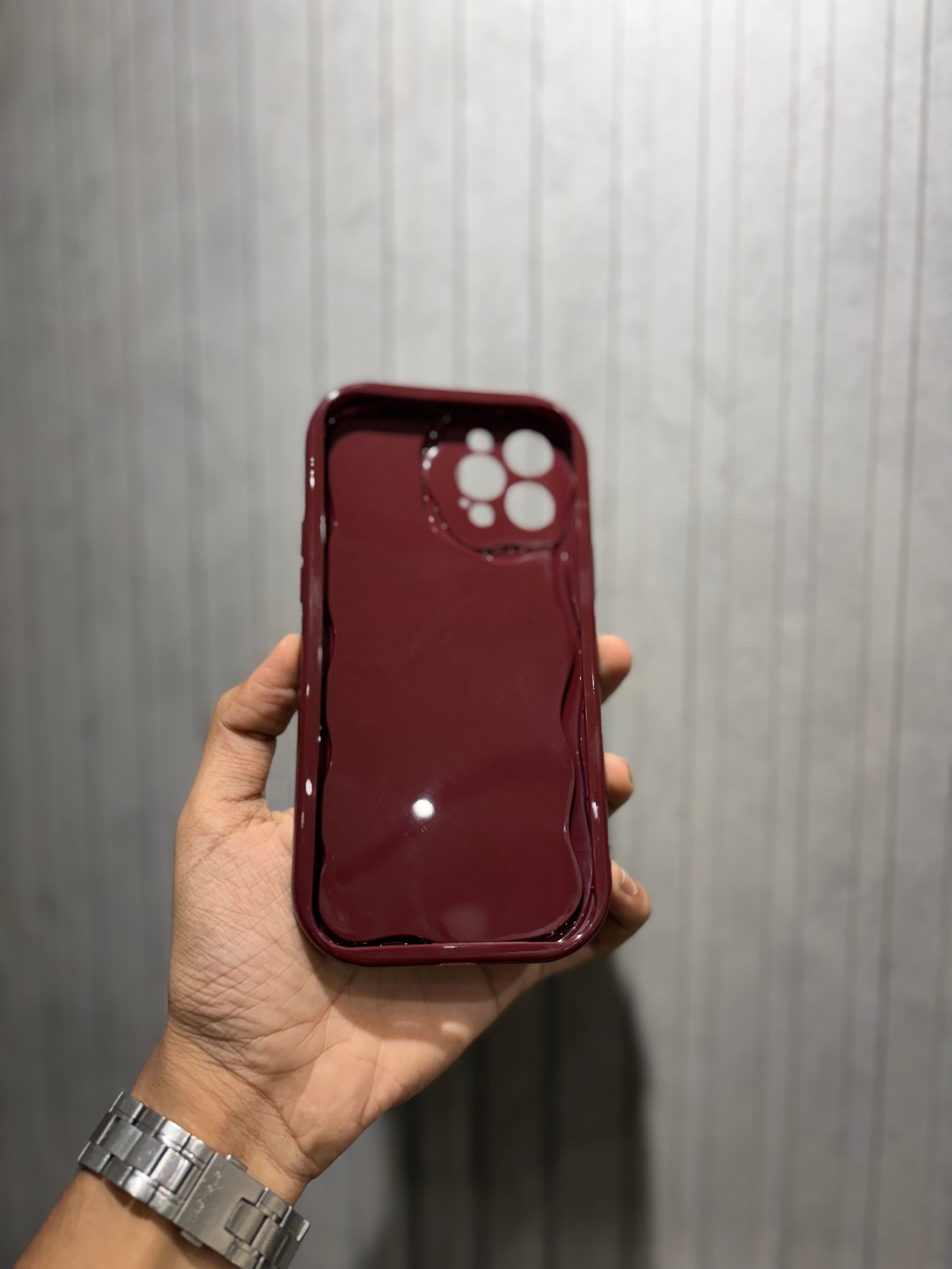 Wavy Cherry Soft Case with Camera Protection - Girls Collection
