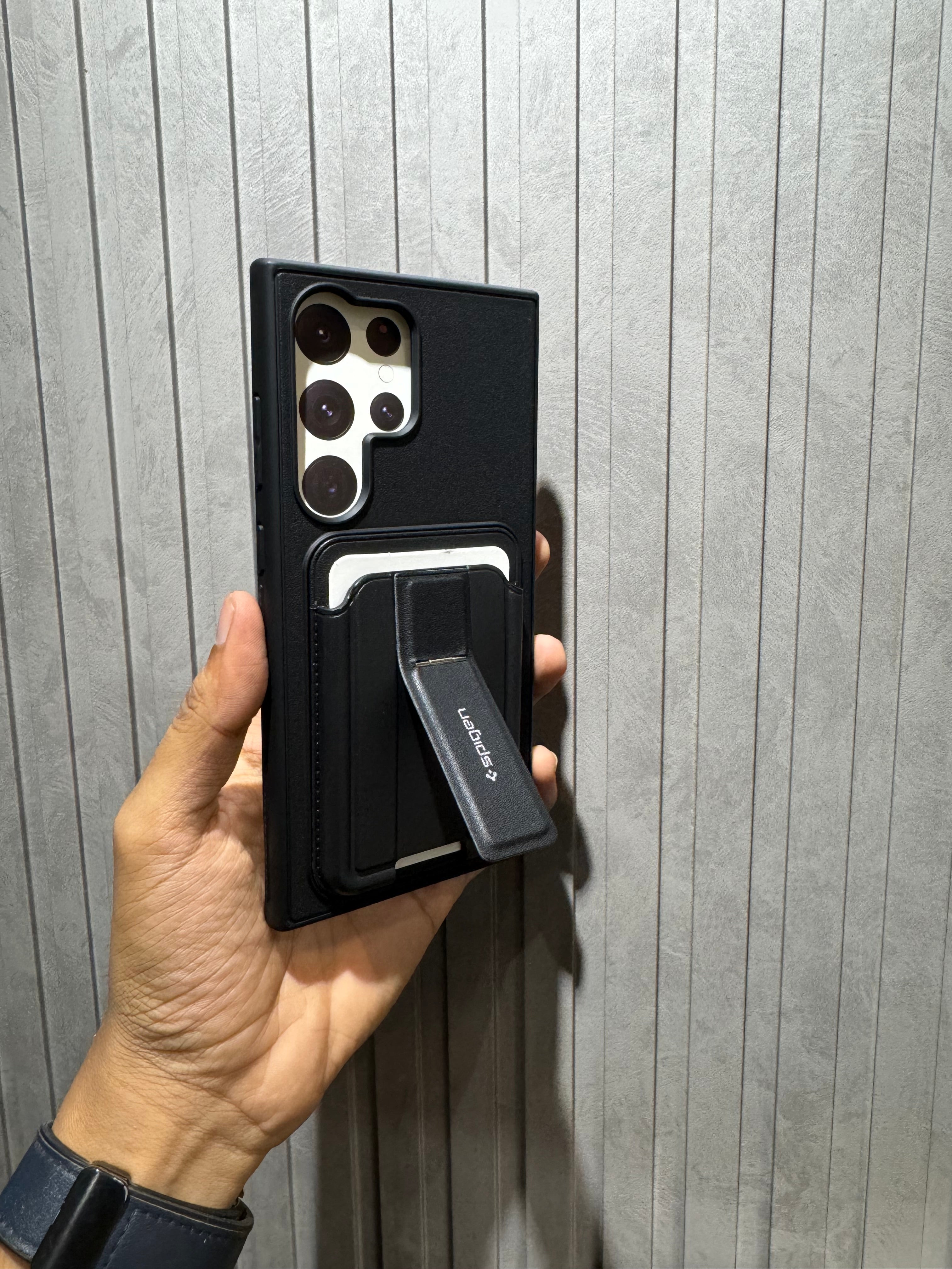Spigen 3 in 1 Phone Case - Built in Card Holder & Phone Stand Case