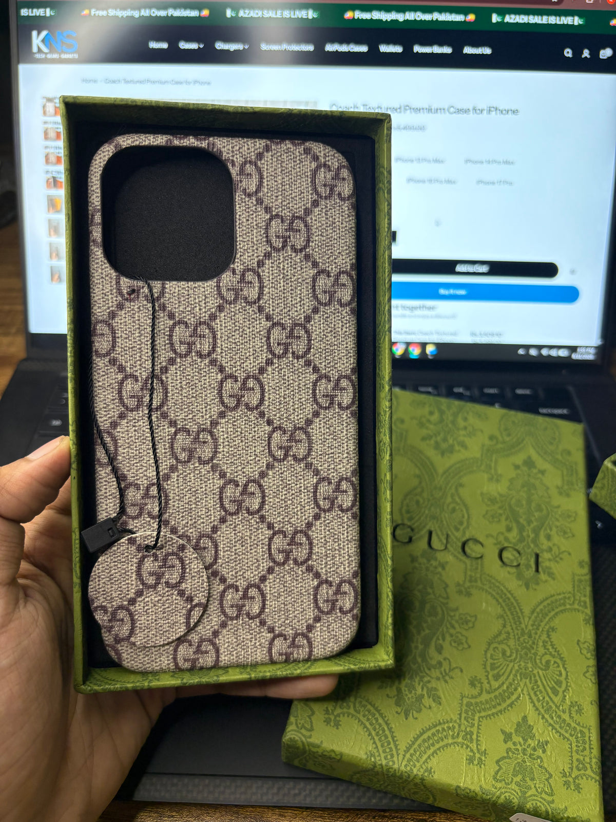 Gucci Textured Premium Case for iPhone