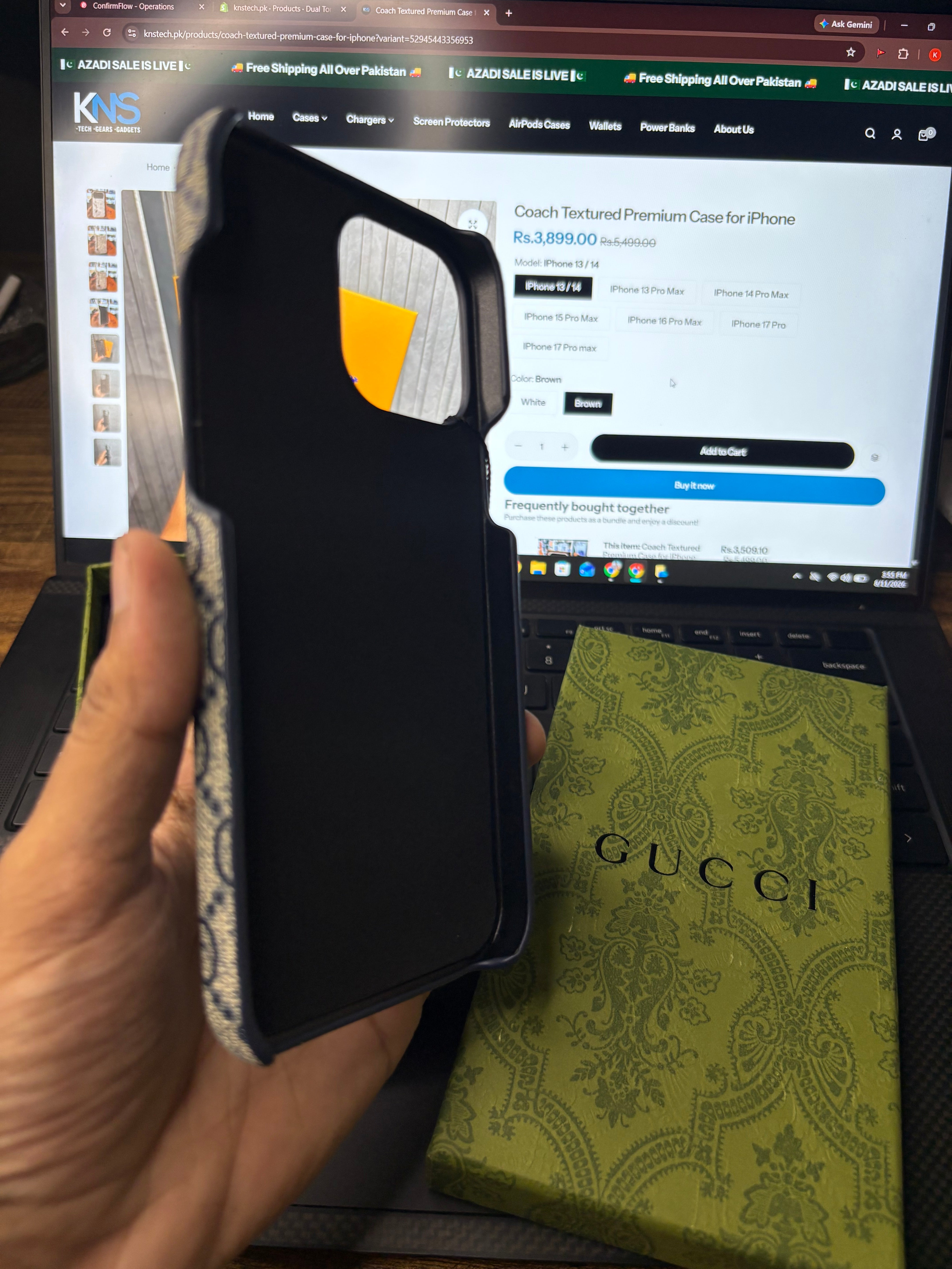 Gucci Textured Premium Case for iPhone