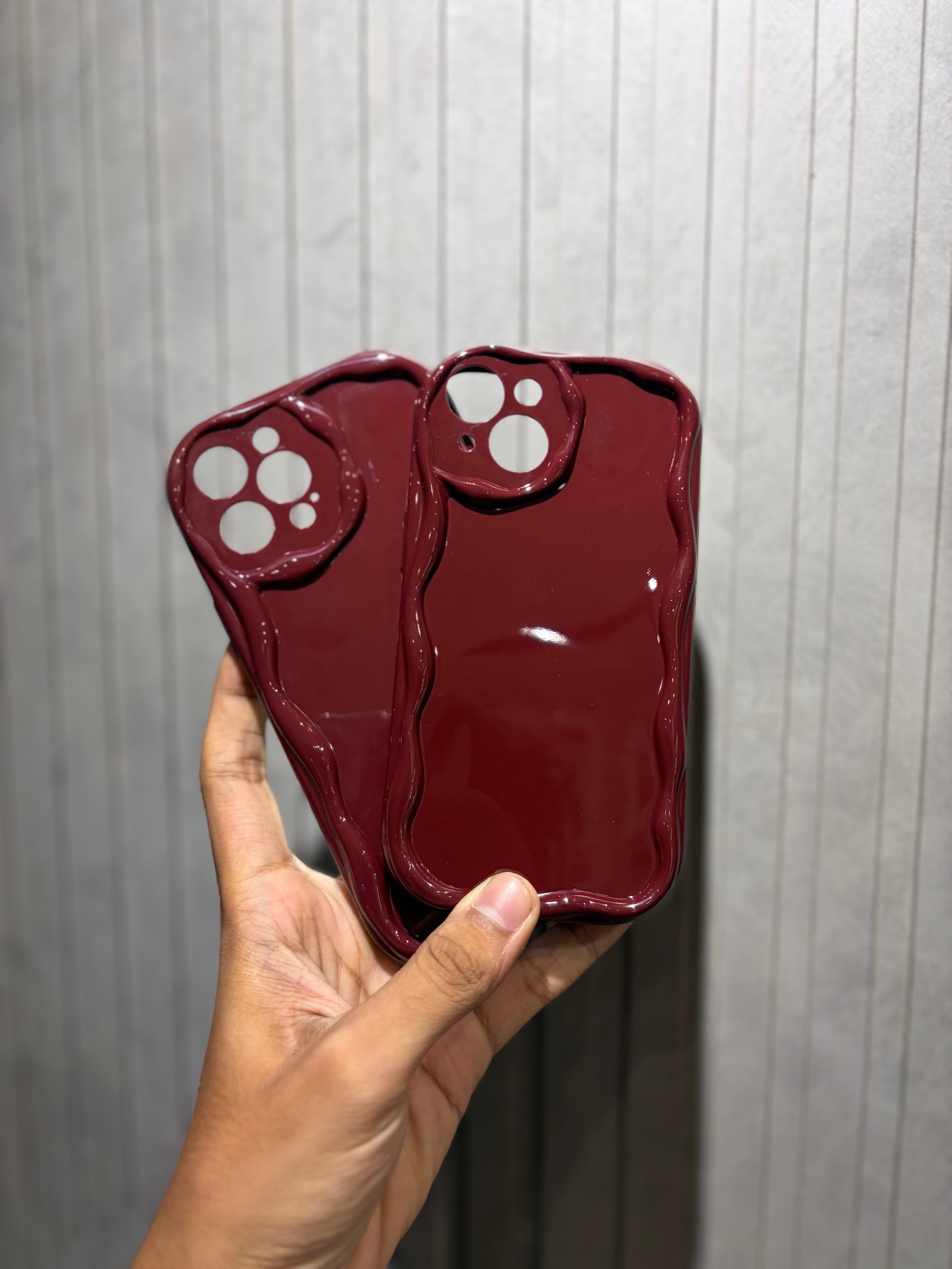 Wavy Cherry Soft Case with Camera Protection - Girls Collection