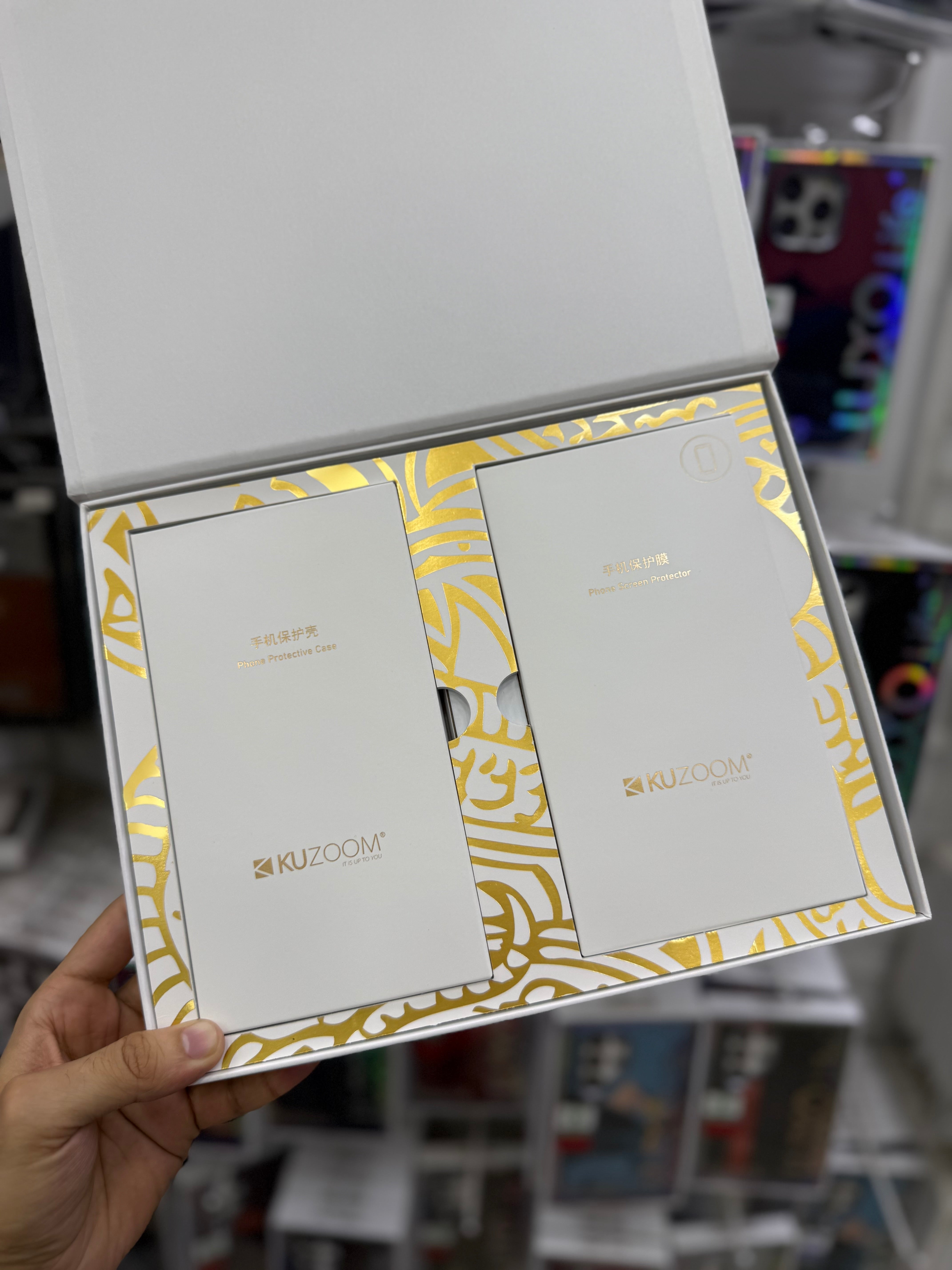 Kuzoom 3 in 1 Set (Phone Case/Screen Protector/Camera Lens Protectors) - 17 Pro Max