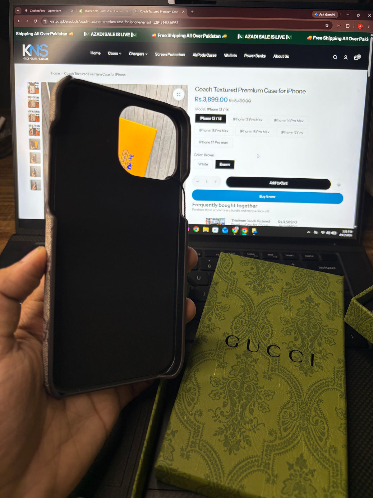 Gucci Textured Premium Case for iPhone
