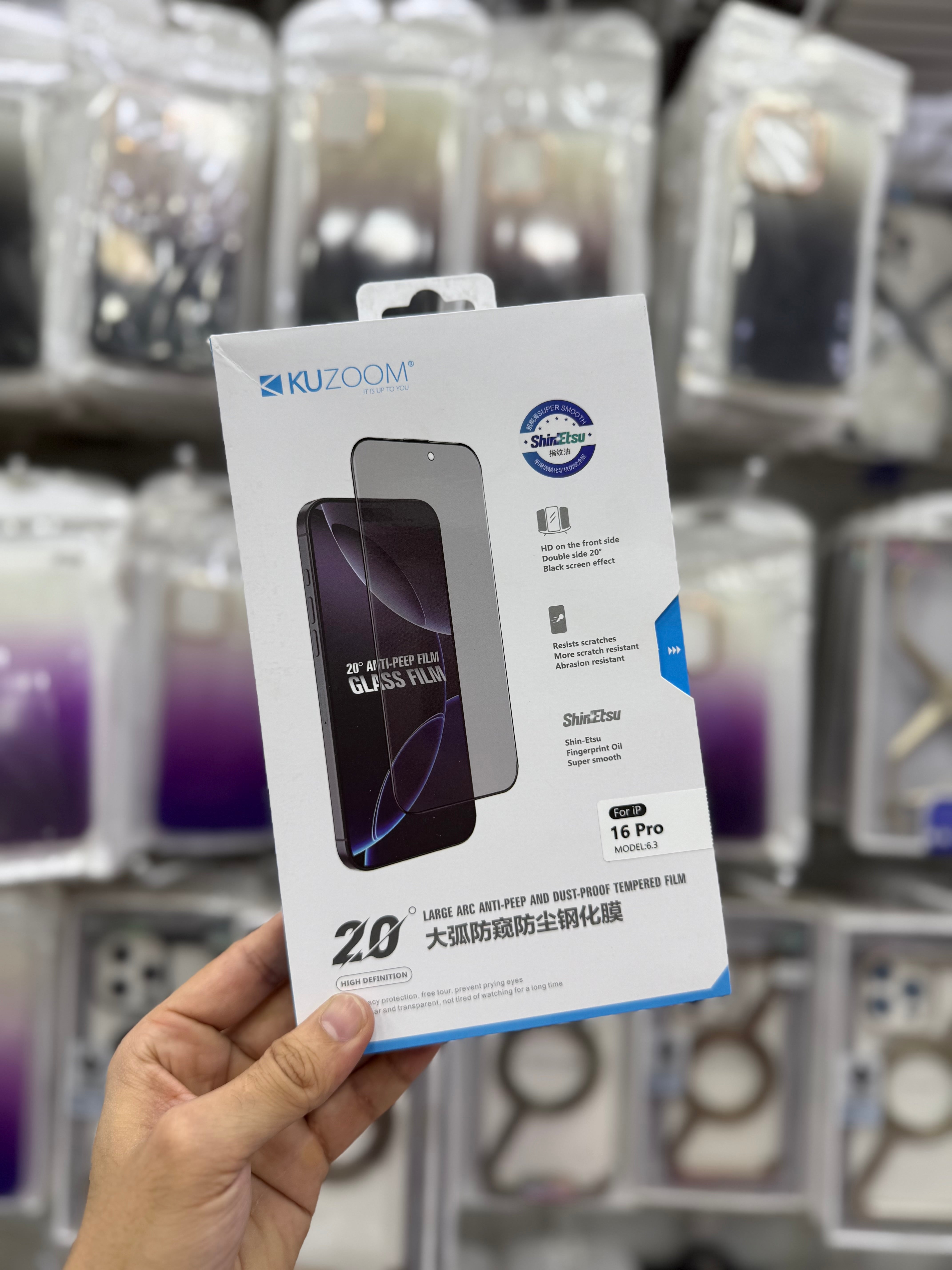 Kuzoom Privacy Screen Protector - 13 Pro Max to 16 Pro Max