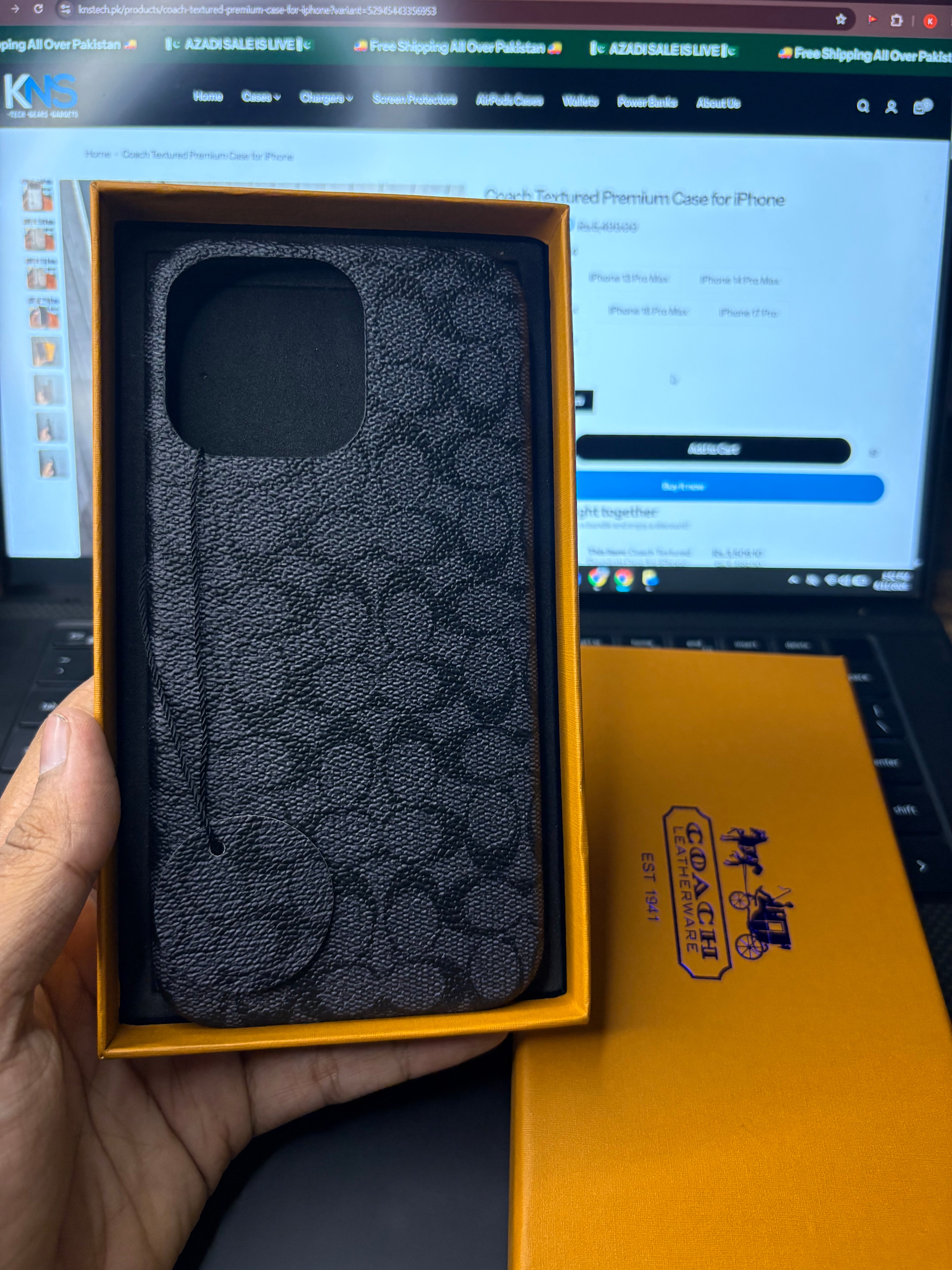 Coach Textured Premium Case for iPhone