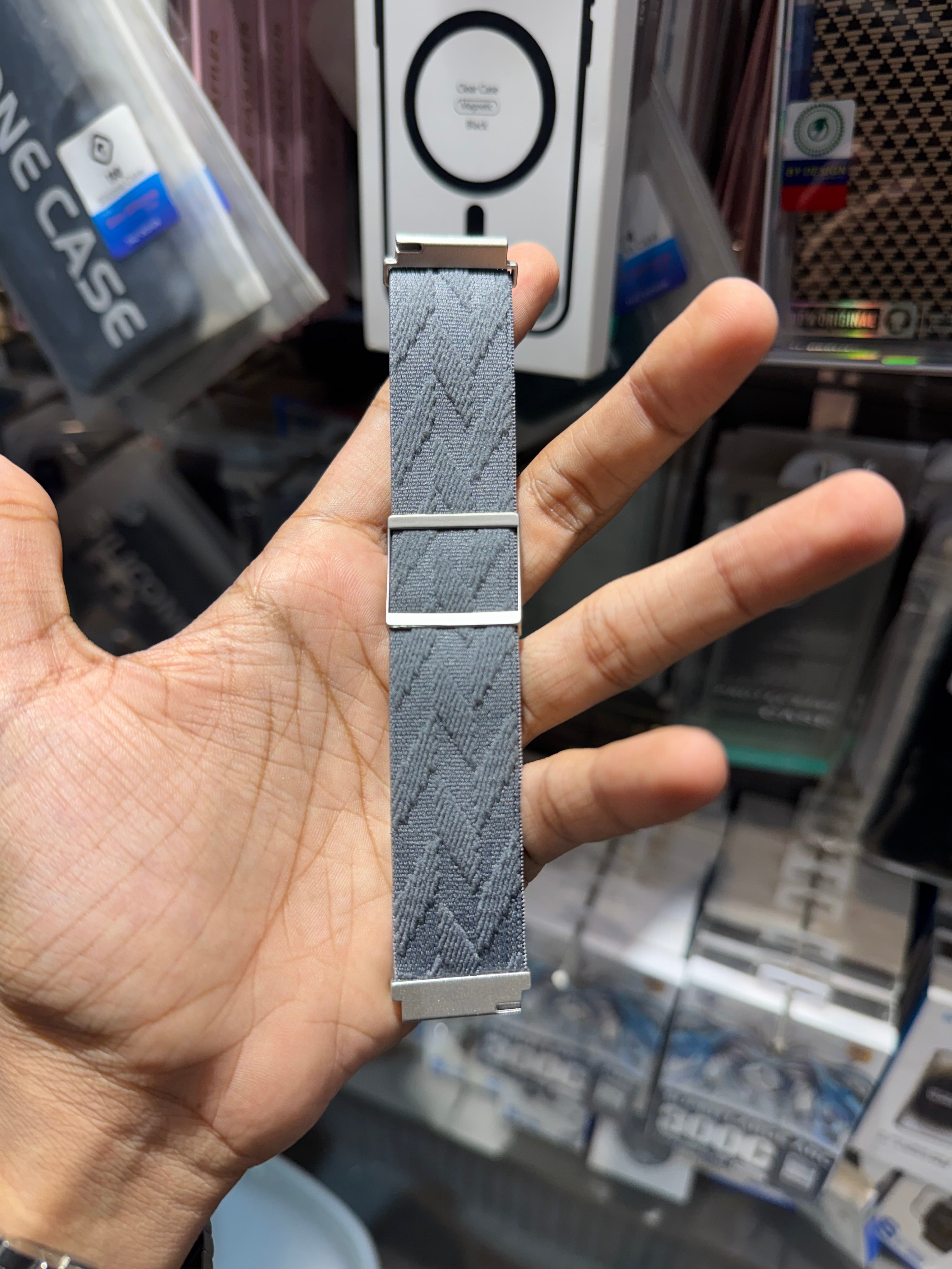 Elastic Nylon Stitching Band with Magnegtic Lock Strap for Apple Watch