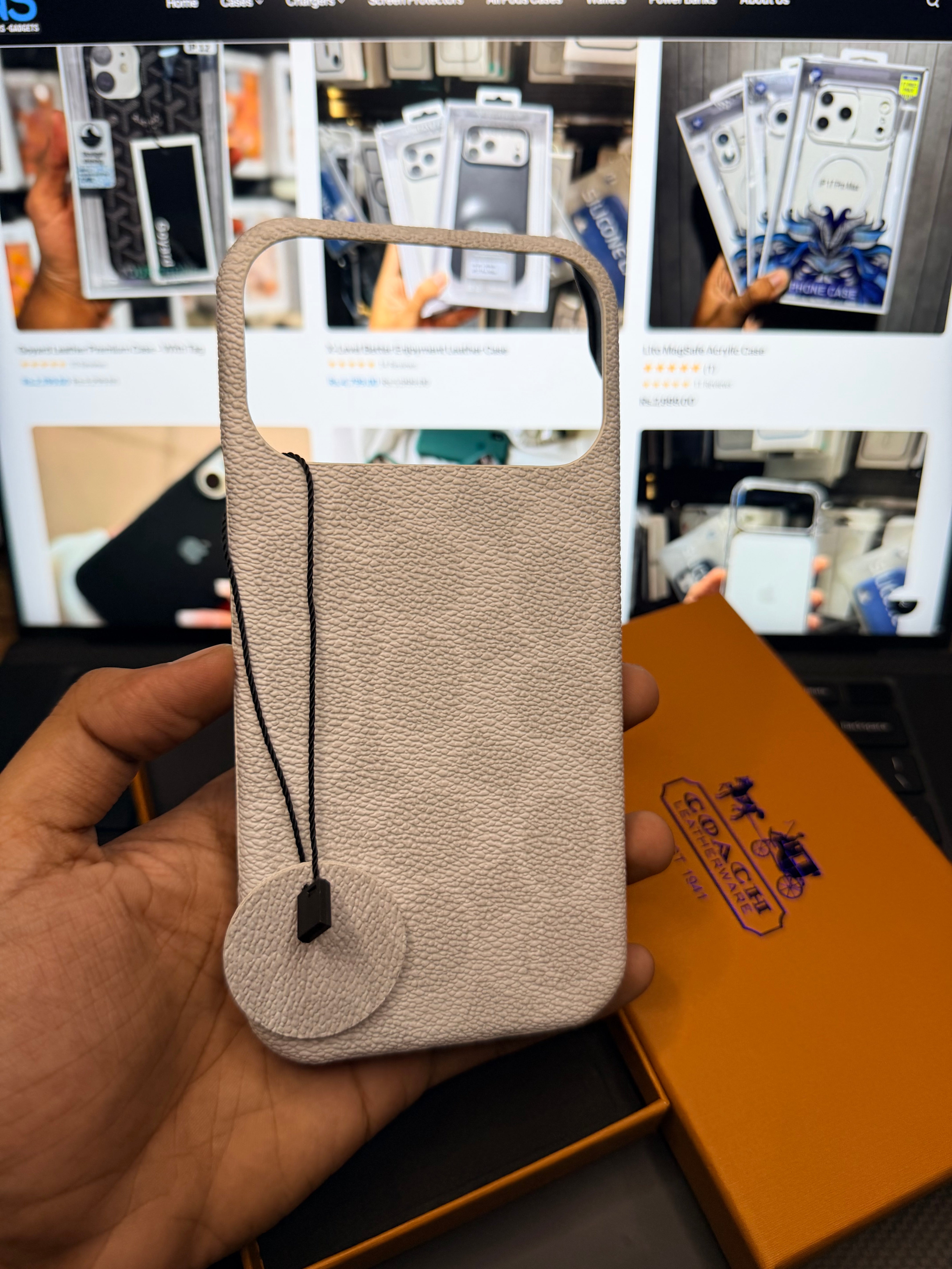 Coach Textured Premium Case for iPhone