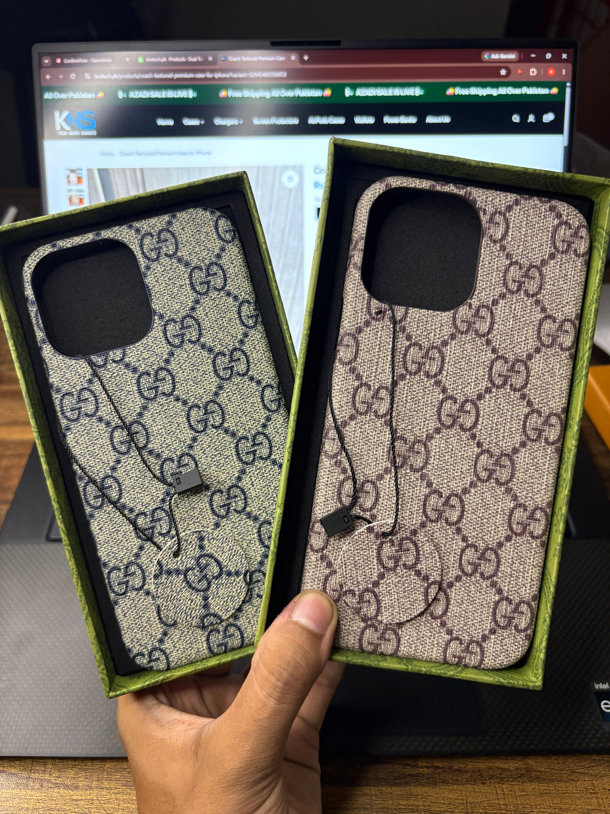Gucci Textured Premium Case for iPhone