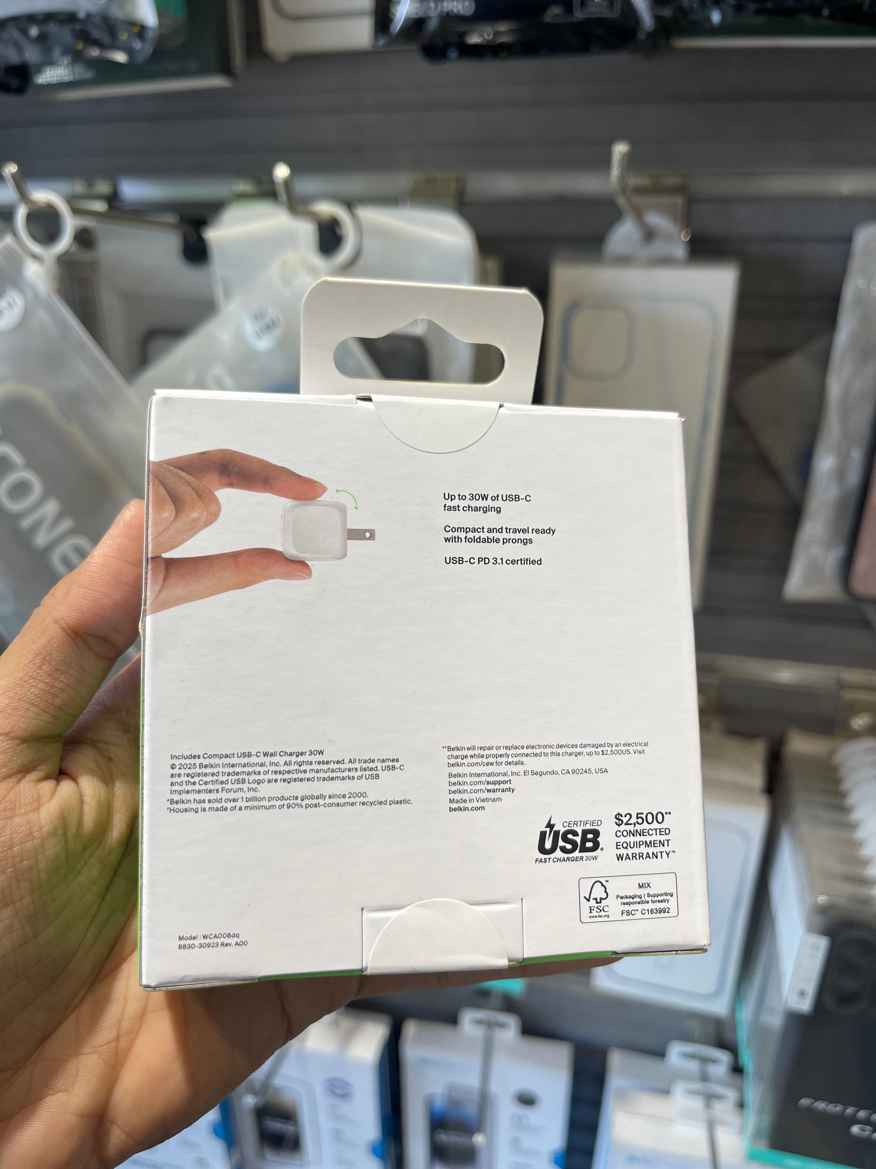 Belkin Boost Charge Compact USB-C Wall Charger (30W) – Fast, Safe, Travel-Ready