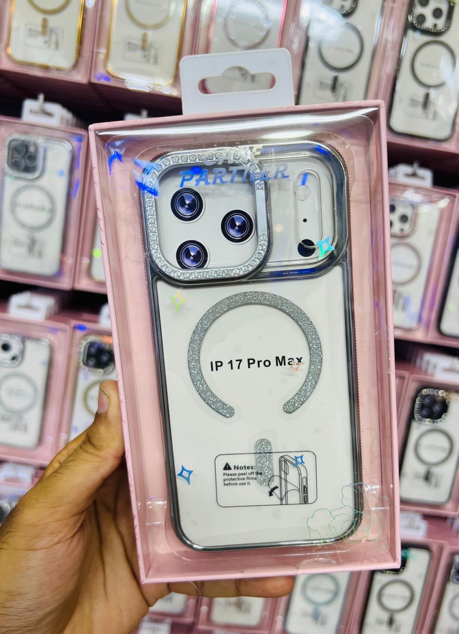 Glittery Stone Ladies Case with MagSafe & Window Stand for iPhone - Girls Collection