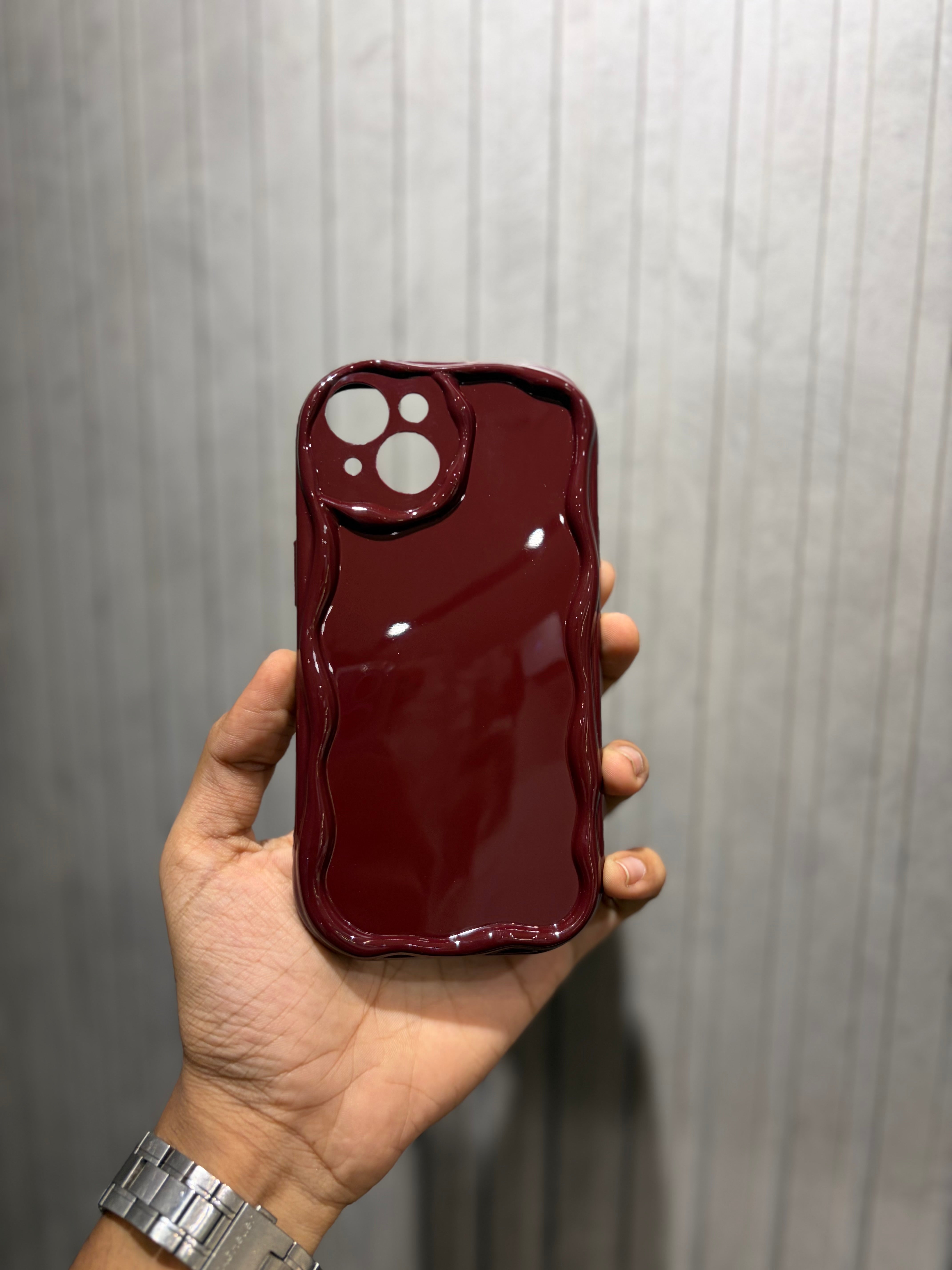 Wavy Cherry Soft Case with Camera Protection - Girls Collection