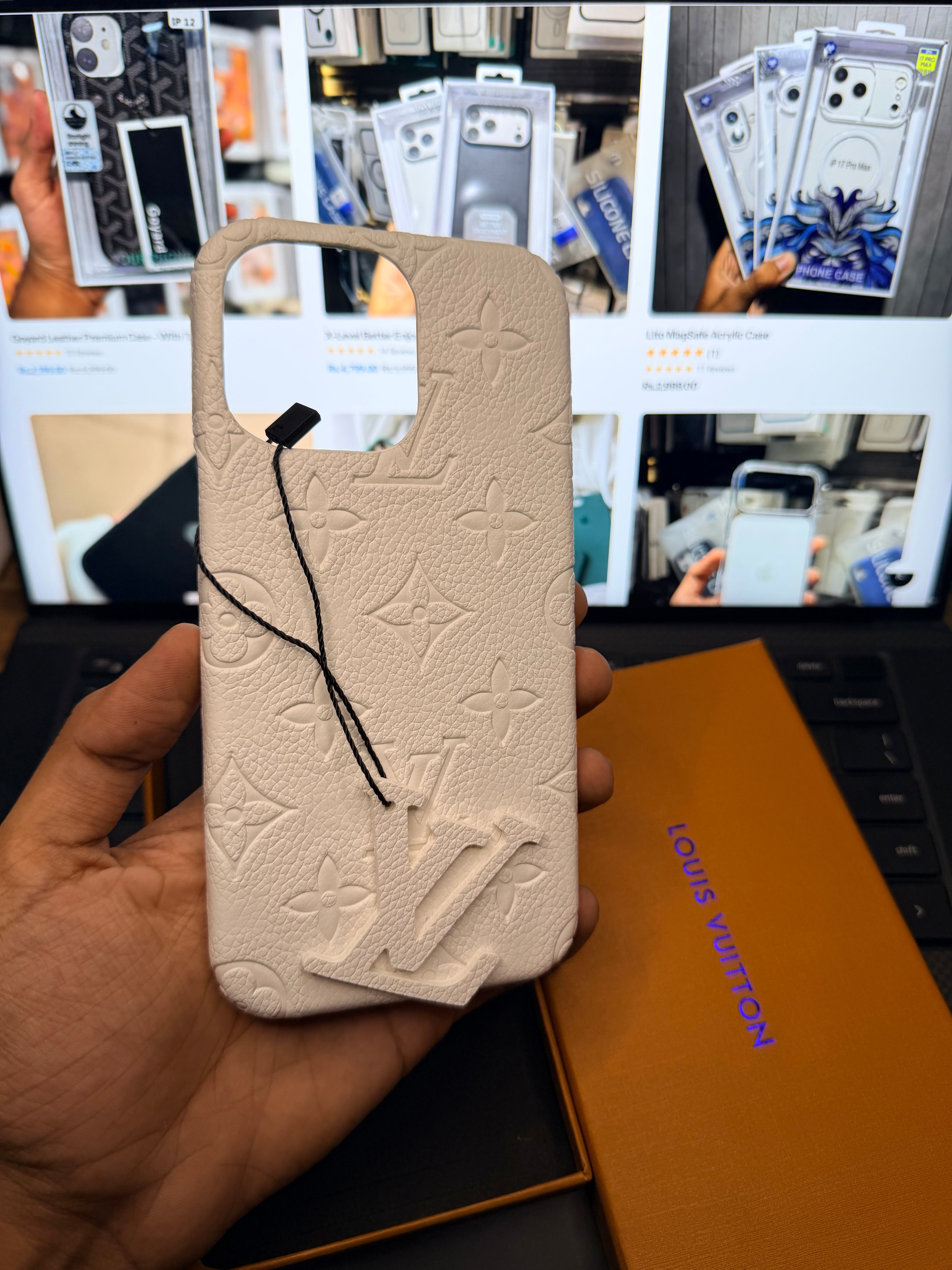 LV  Embosed Premium Case for iPhone