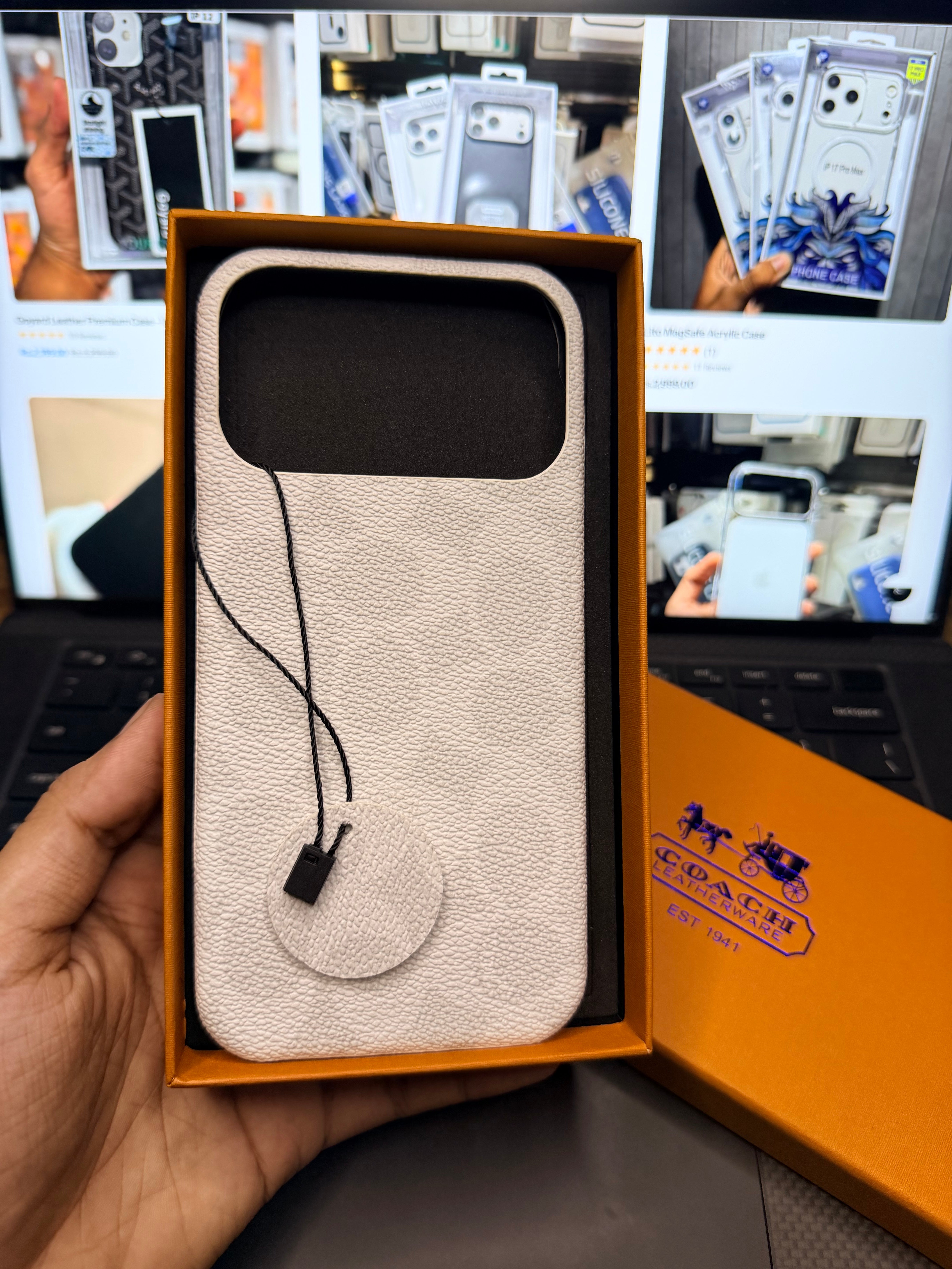 Coach Textured Premium Case for iPhone