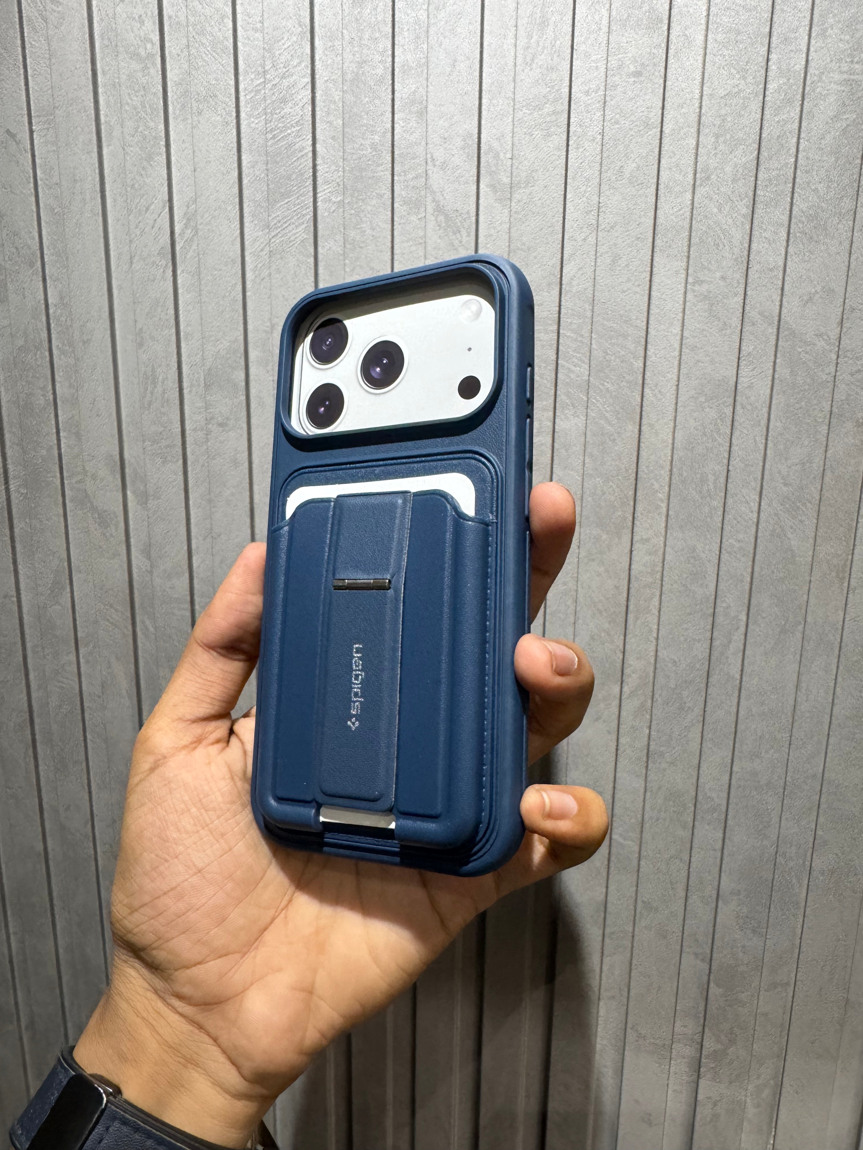 Spigen 3 in 1 Phone Case - Built in Card Holder & Phone Stand Case