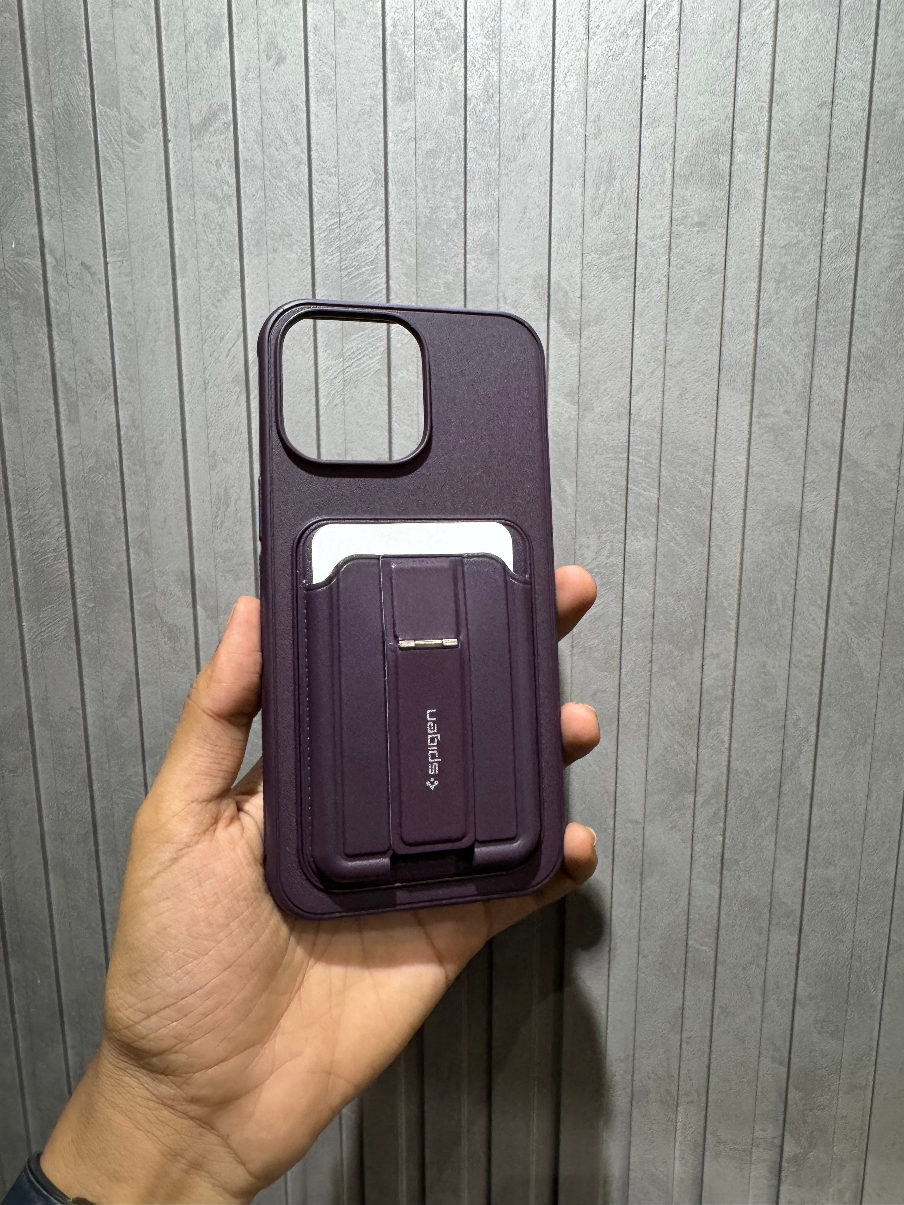 Spigen 3 in 1 Phone Case - Built in Card Holder & Phone Stand Case