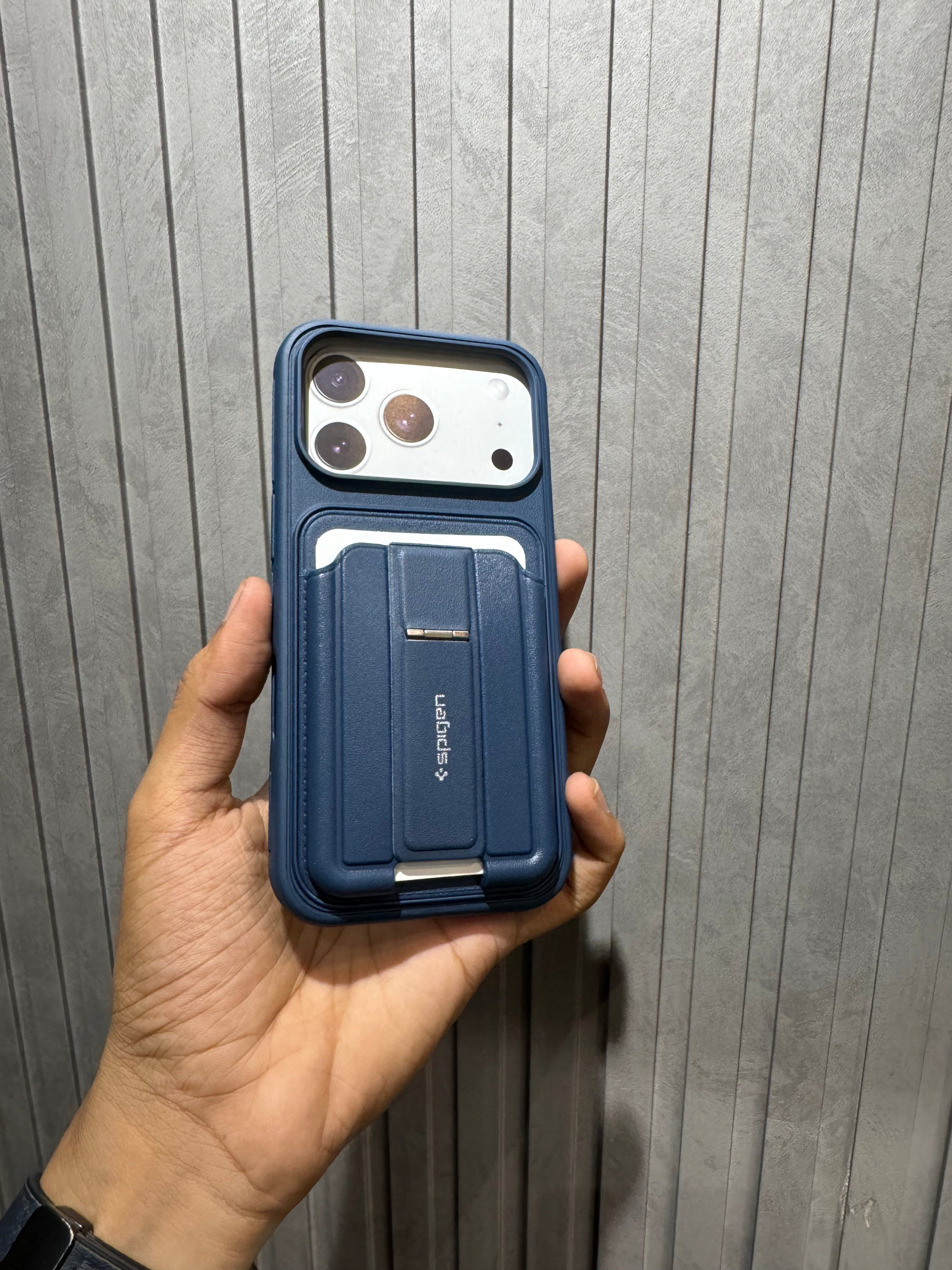 Spigen 3 in 1 Phone Case - Built in Card Holder & Phone Stand Case