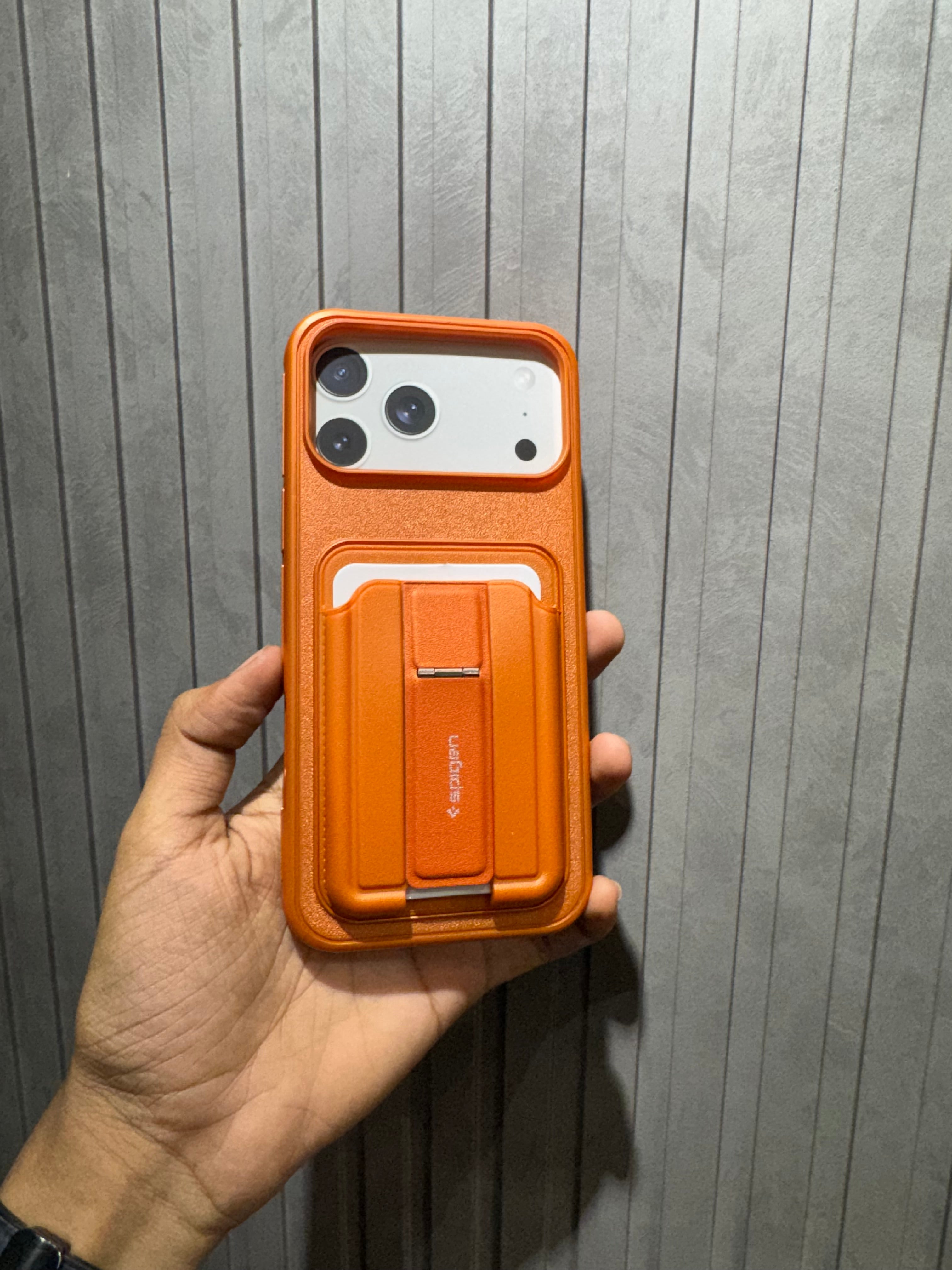 Spigen 3 in 1 Phone Case - Built in Card Holder & Phone Stand Case