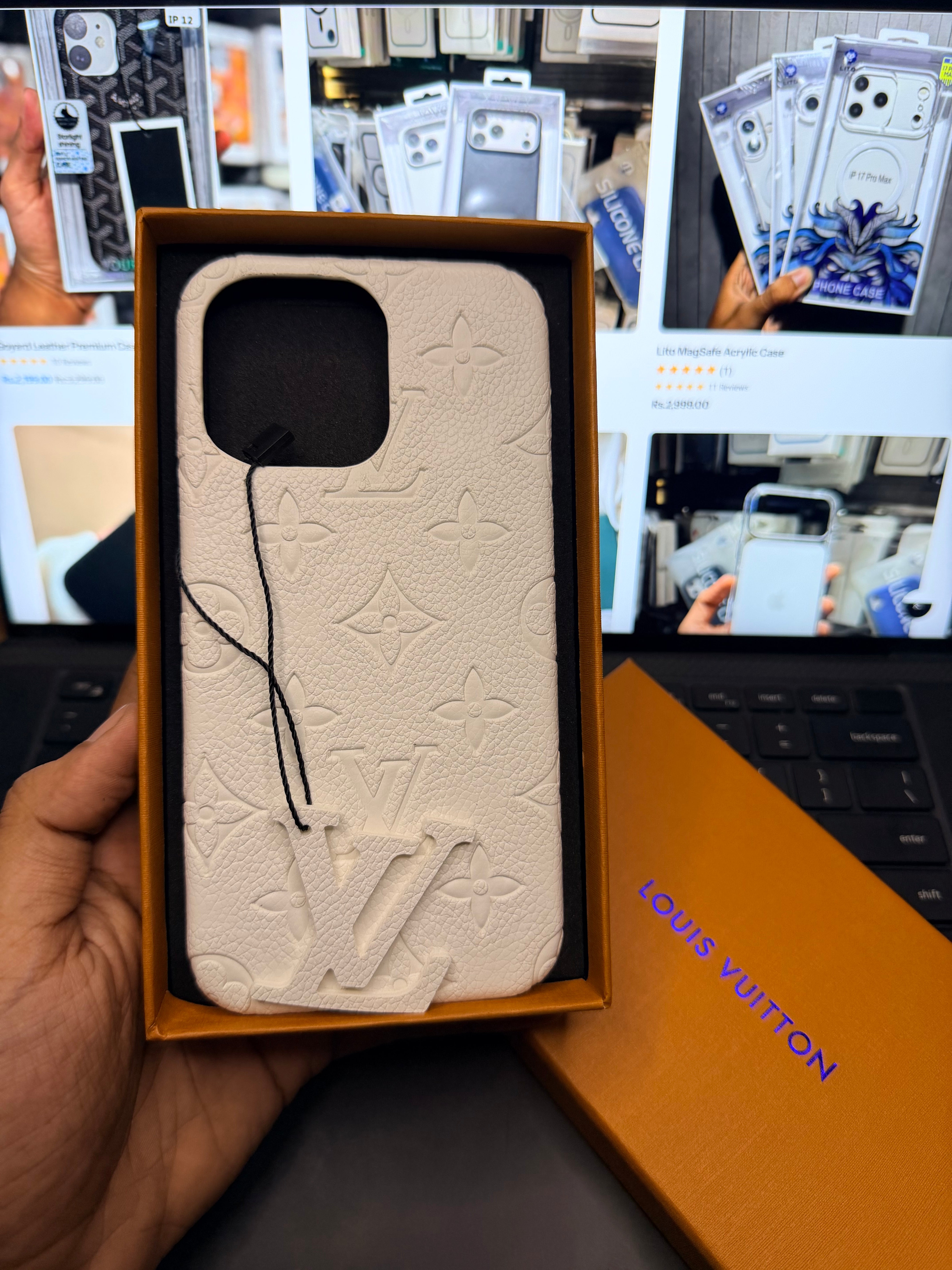 LV  Embosed Premium Case for iPhone