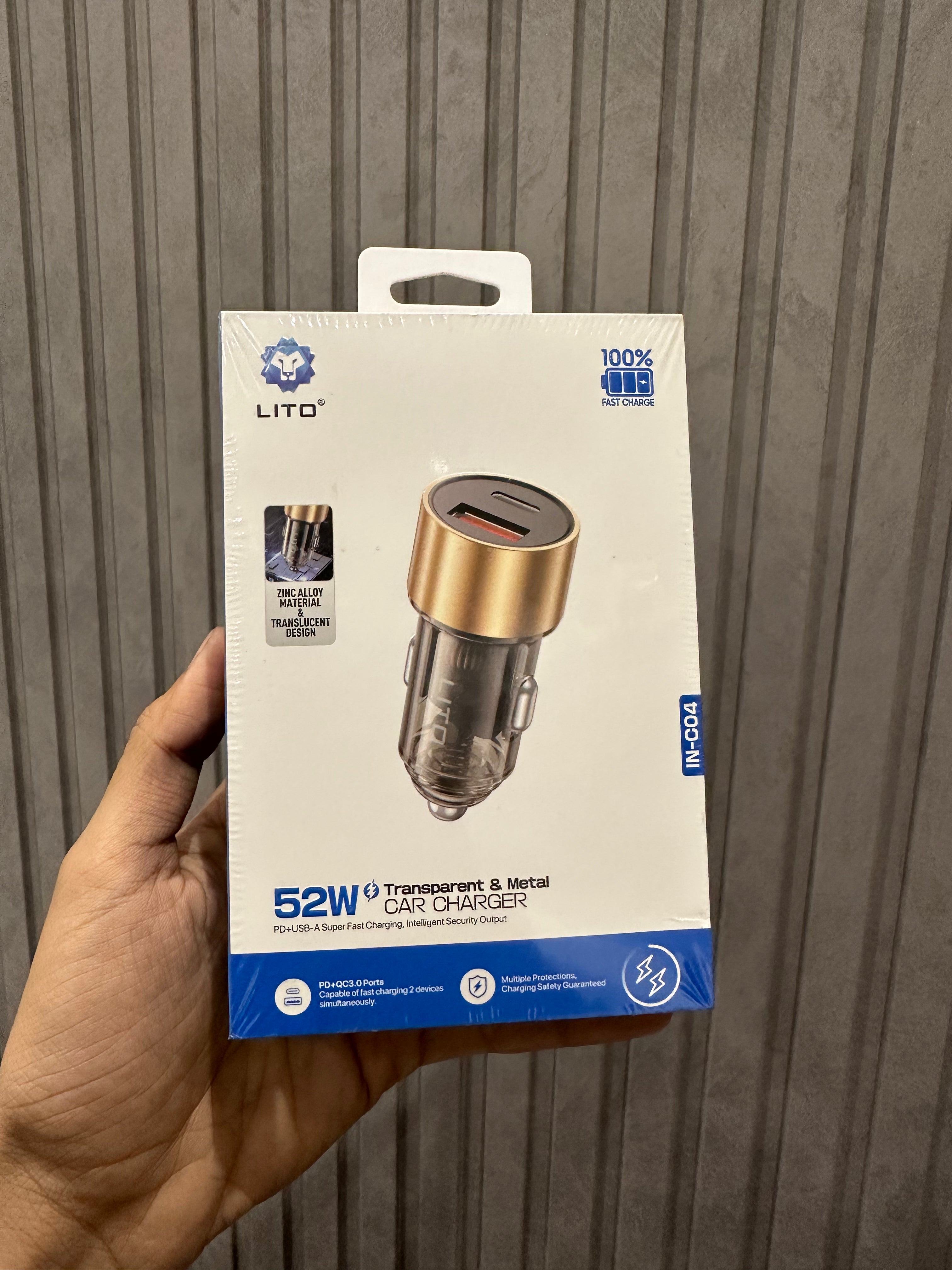 LITO Fast Car Charger 52W Dual Port - IN-C04