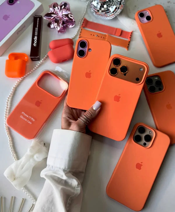 Cosmic Orange Silicon Case for iPhone