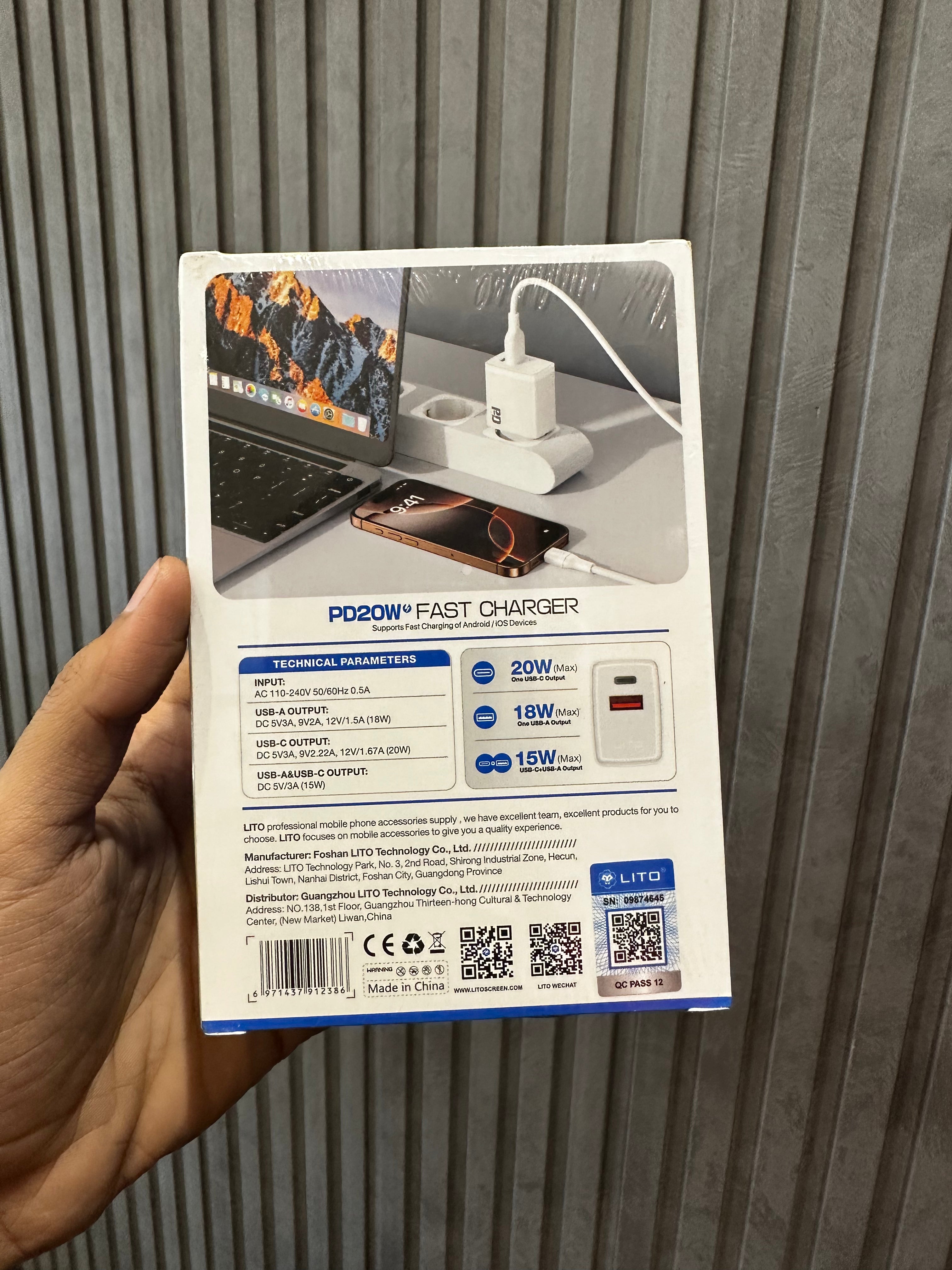 LITO 20W PD Fast Charger Adapter - LC09