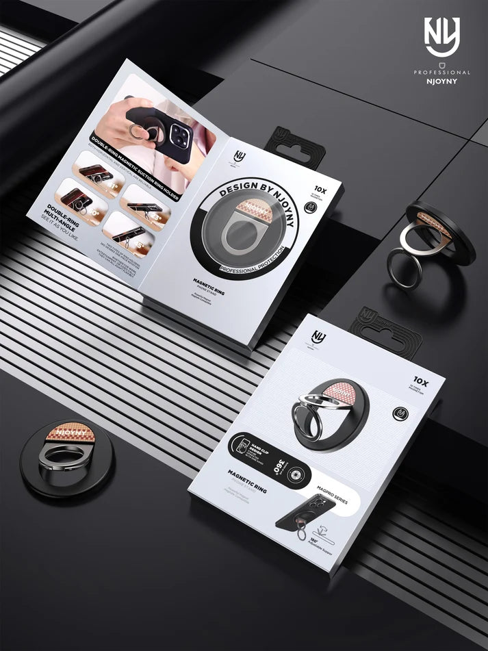 NJOYNY Magnetic Phone Holder & Stand Ring
