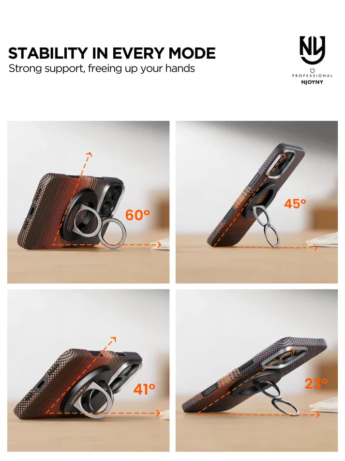 NJOYNY Magnetic Phone Holder & Stand Ring