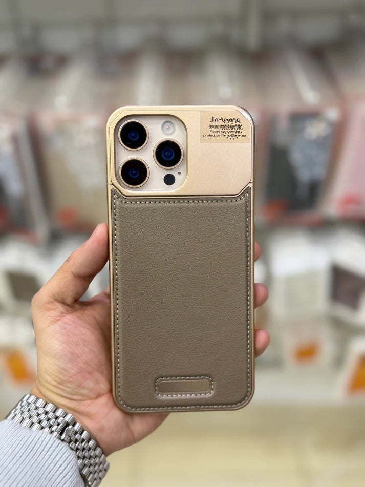 Perfume Leather Metallic Premium Case for iPhone